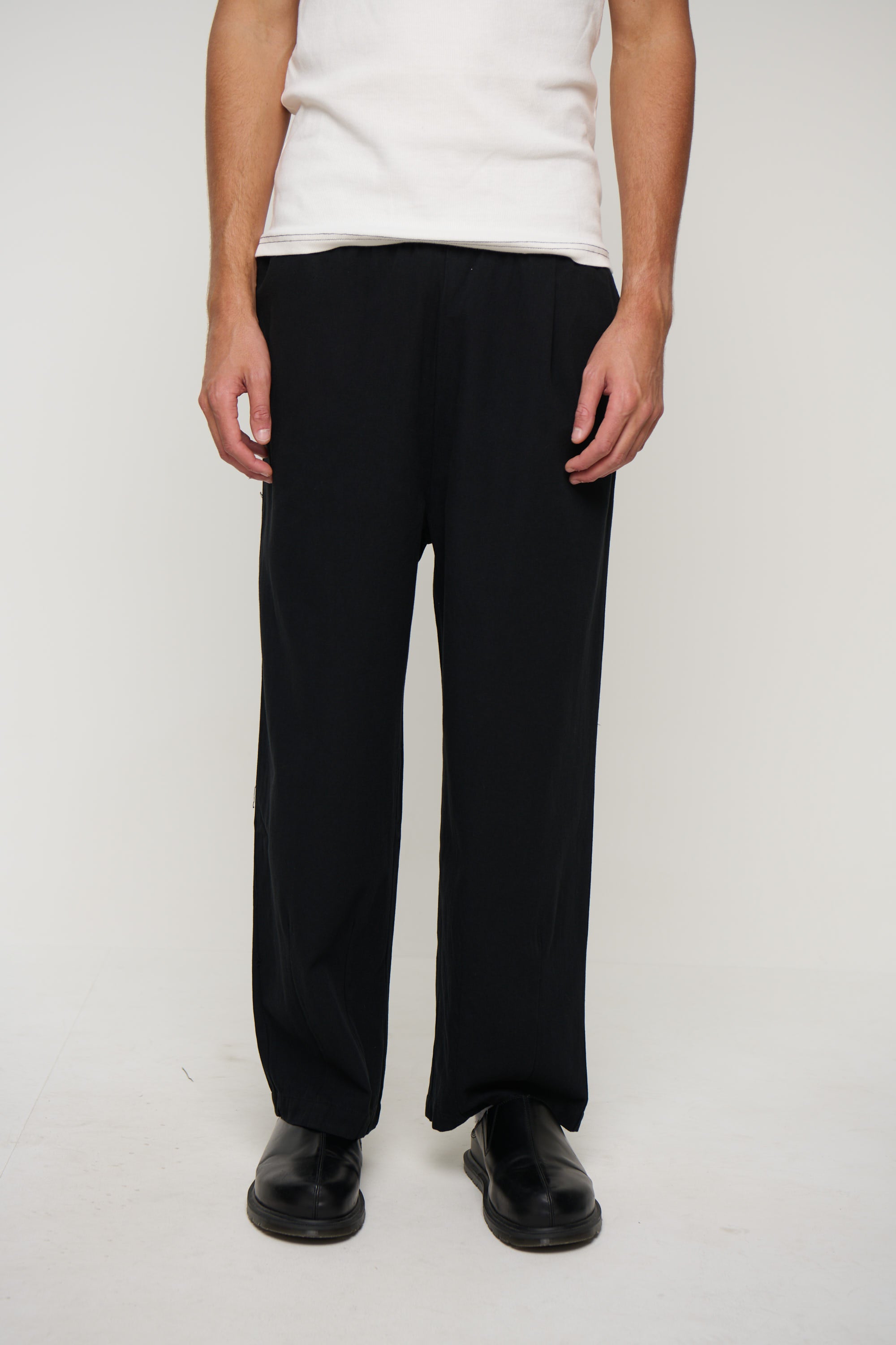 Skinner Pleat Pant Black