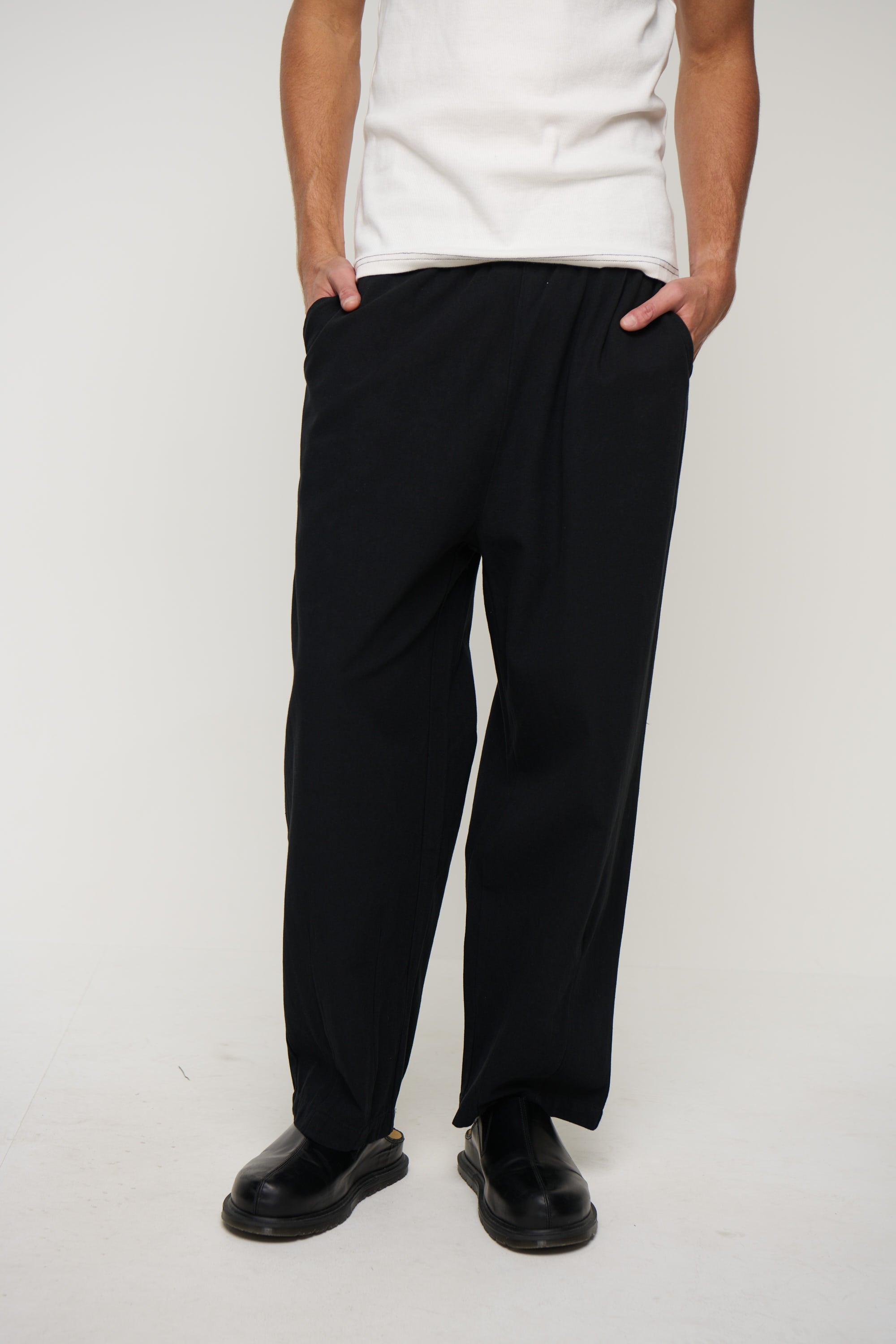 Skinner Pleat Pant Black