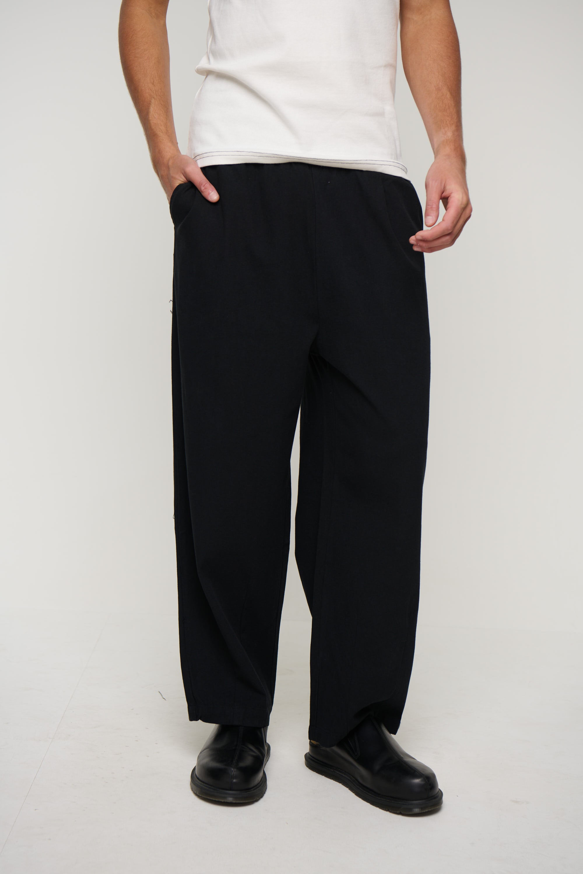 Skinner Pleat Pant Black