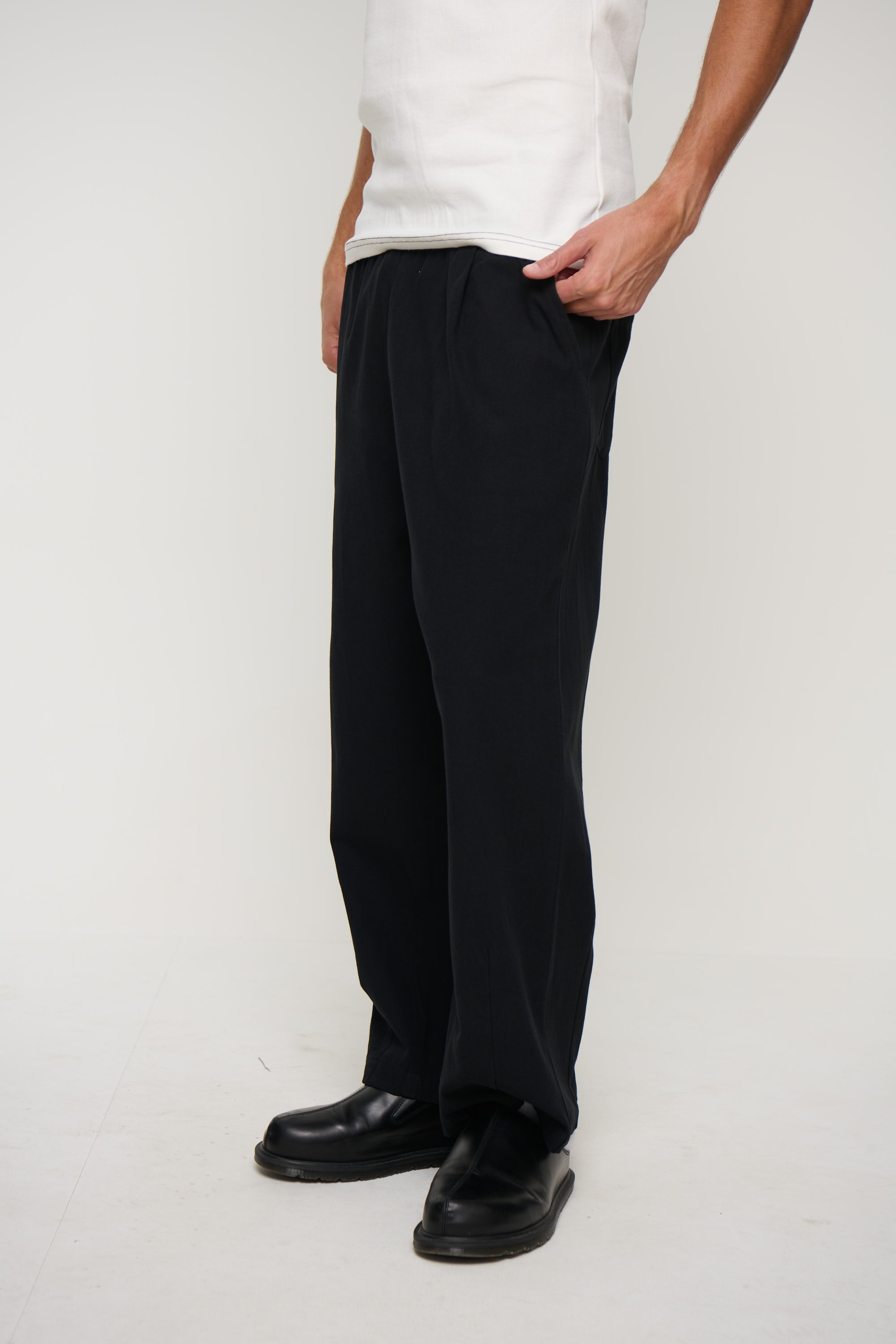 Skinner Pleat Pant Black