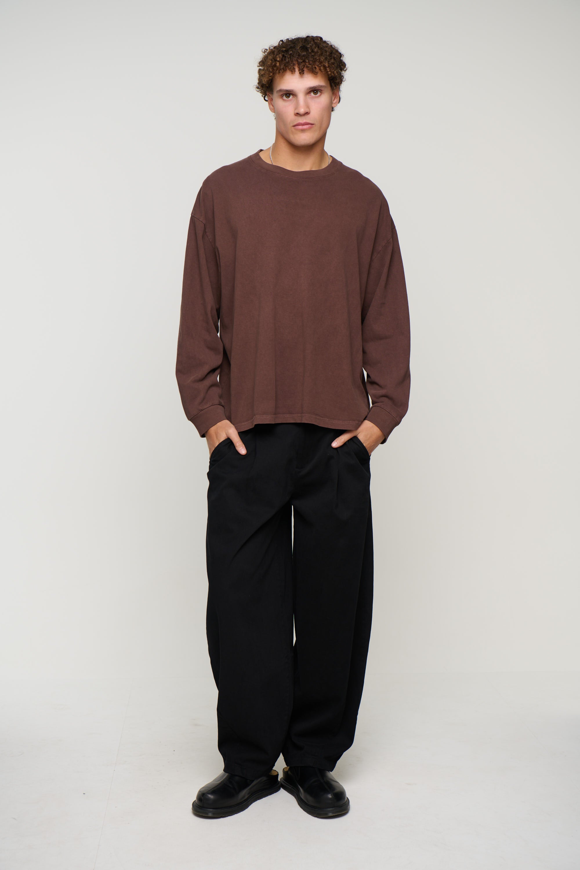 Enzyme Wash Long Sleeve Choc
