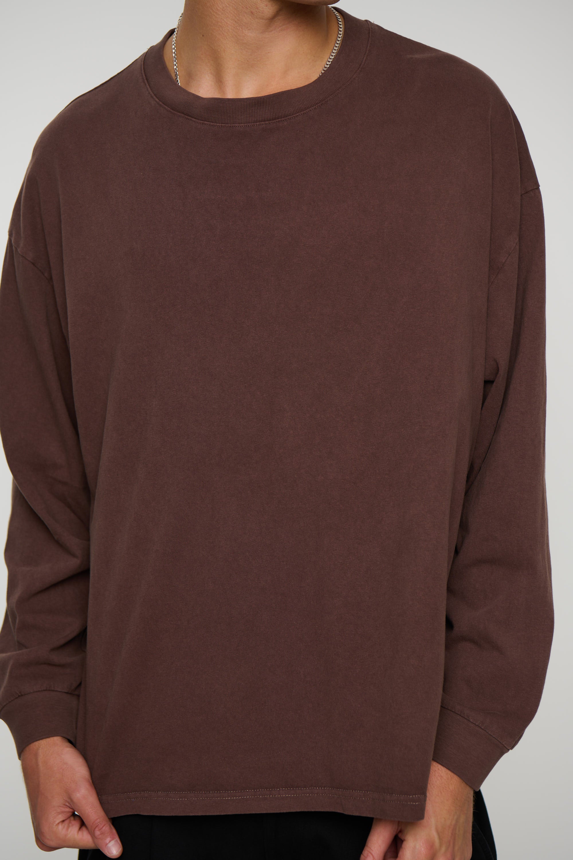 Enzyme Wash Long Sleeve Choc