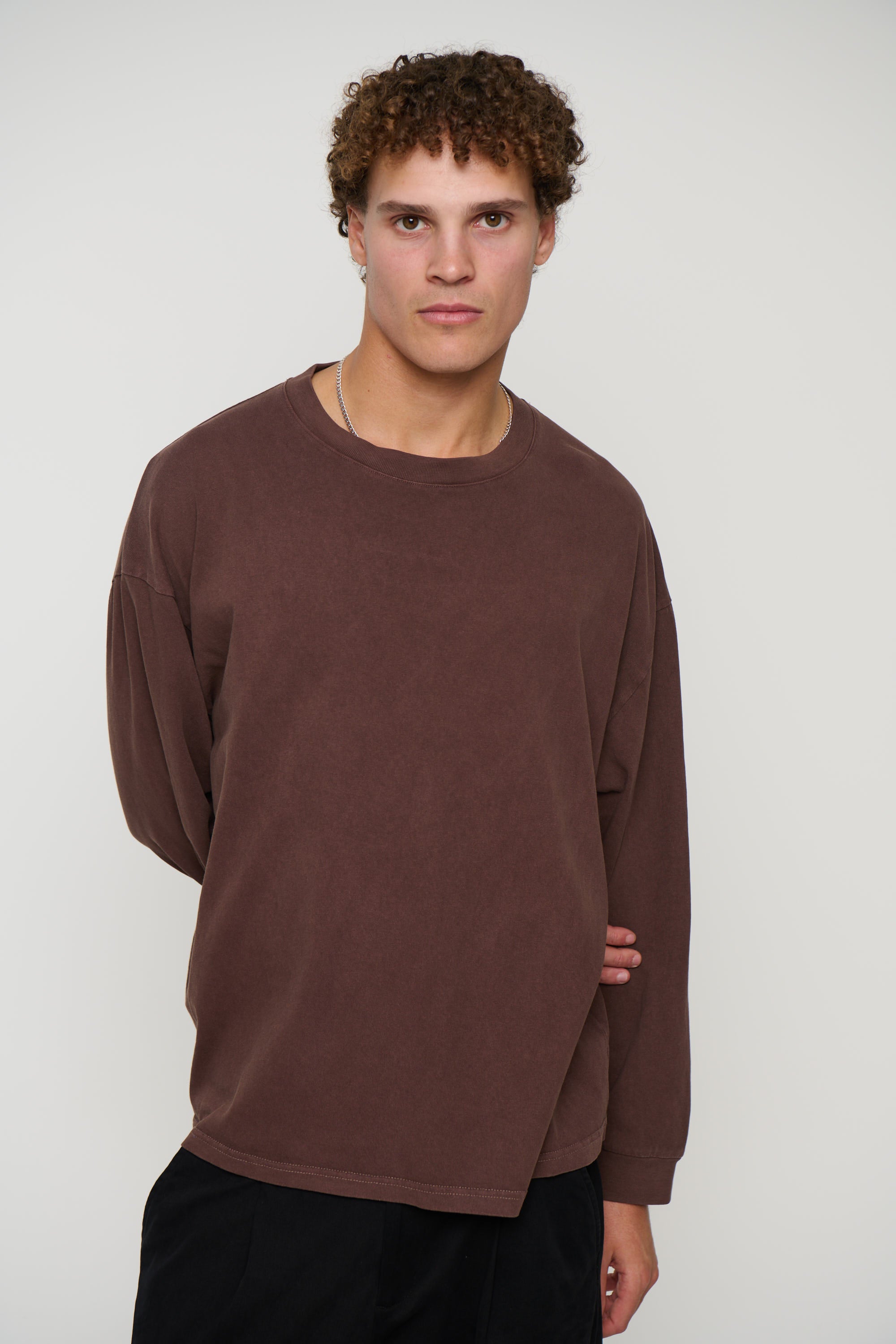 Enzyme Wash Long Sleeve Choc