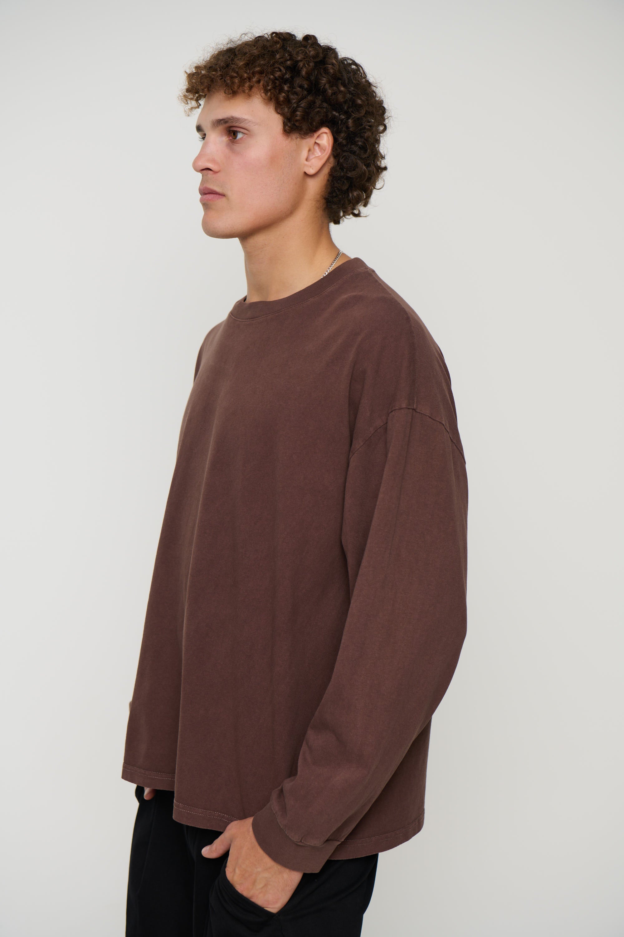 Enzyme Wash Long Sleeve Choc