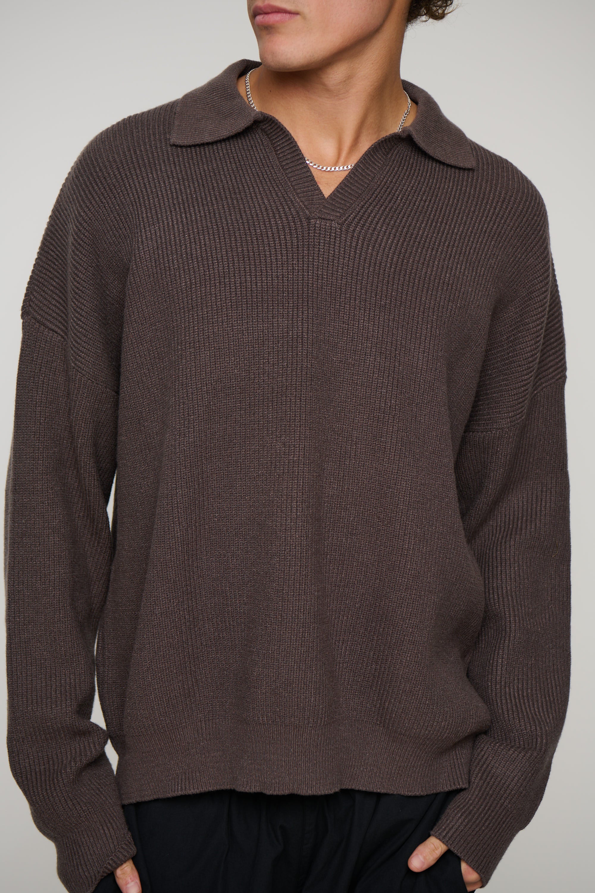 Jay Knitted Polo Mocha