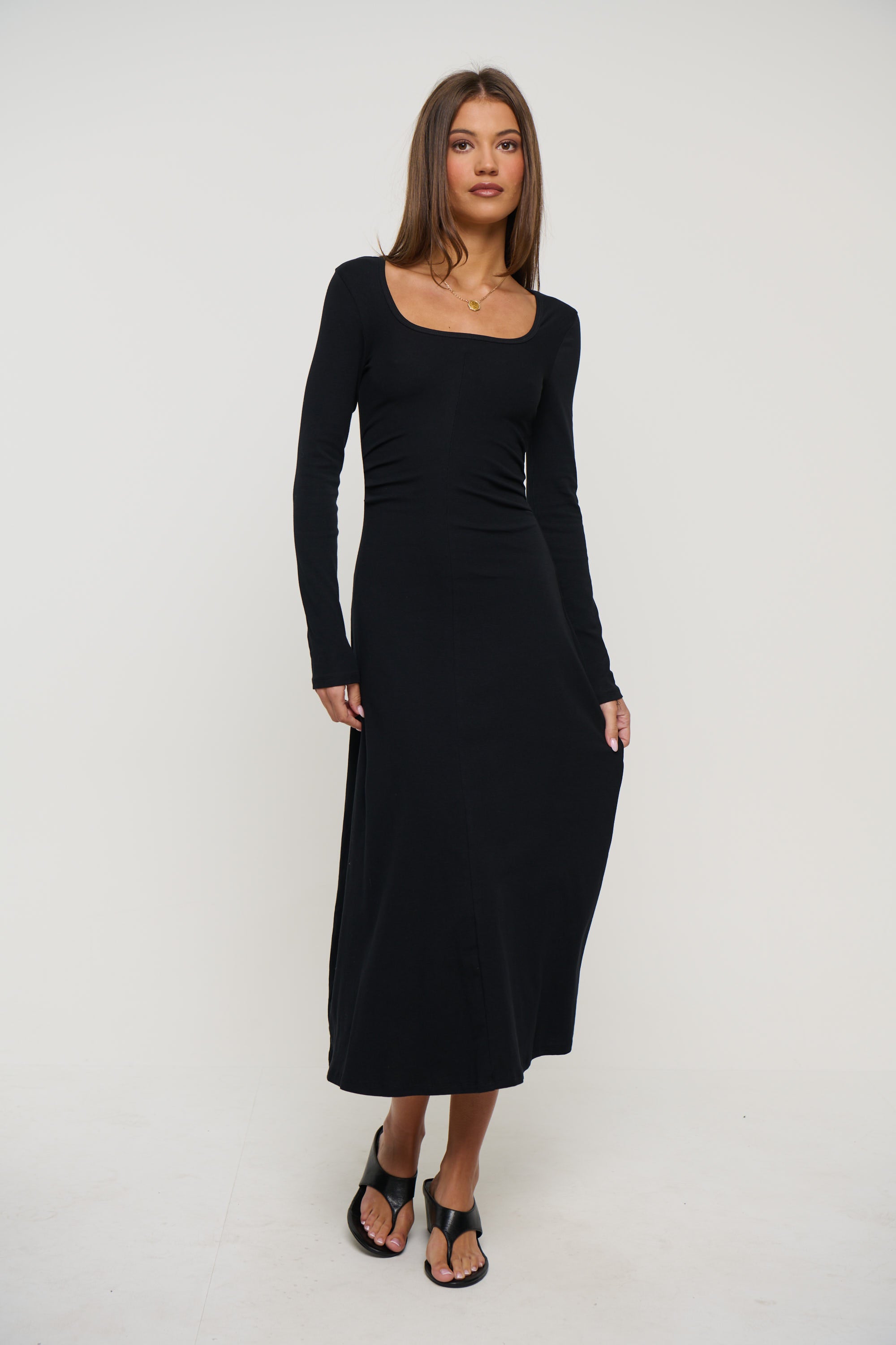Alma Long Sleeve Dress Black