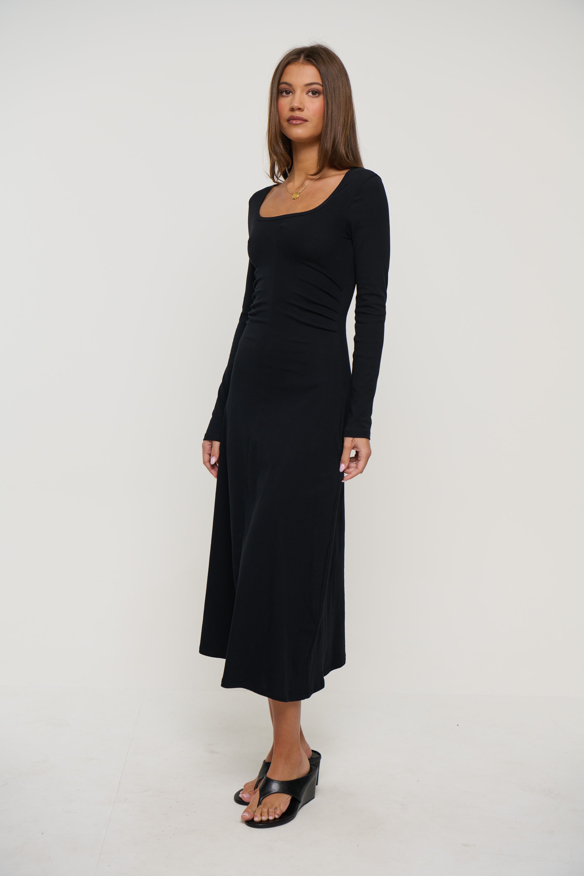 Alma Long Sleeve Dress Black