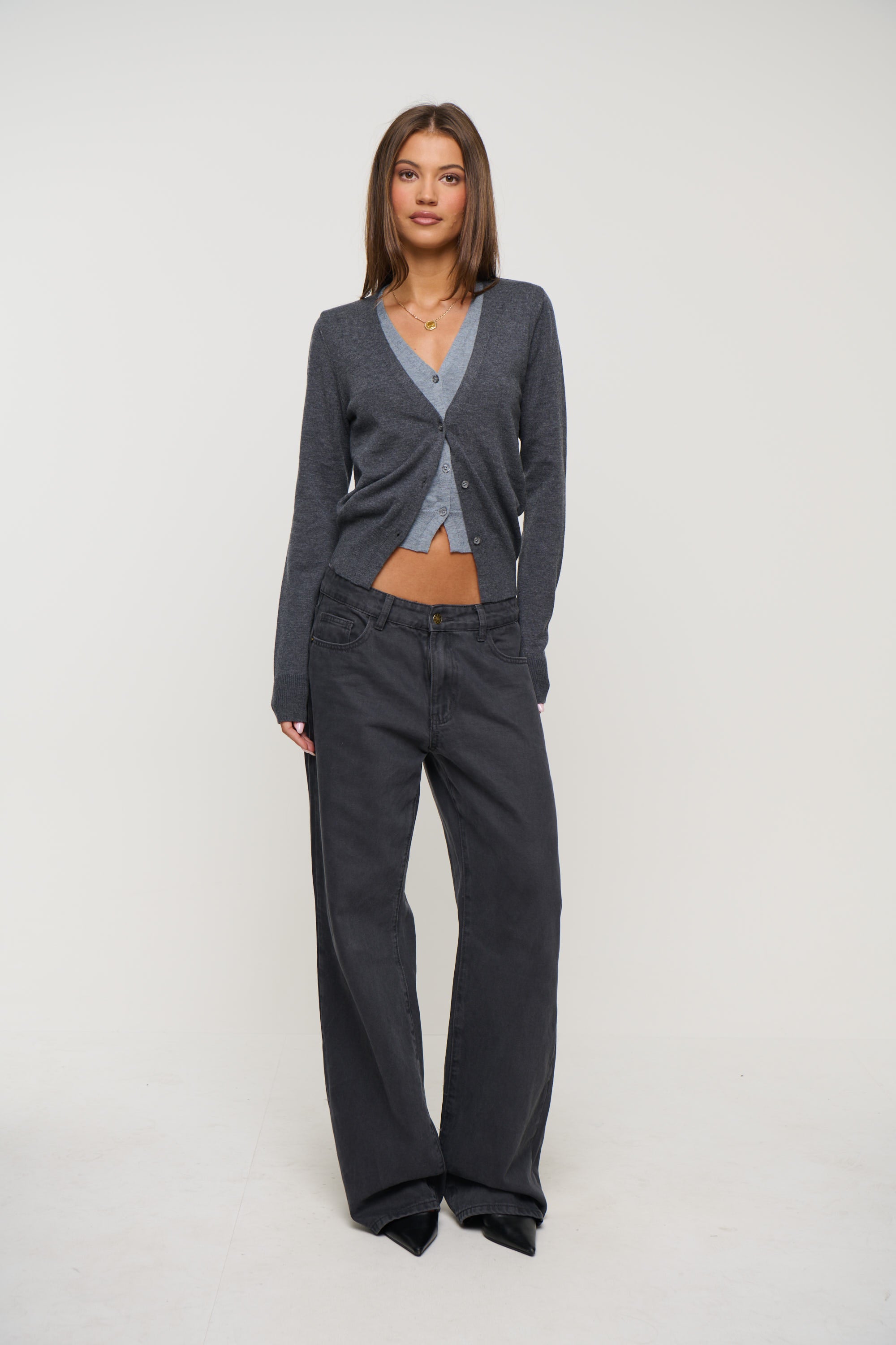Shadow Cardigan Dark Grey