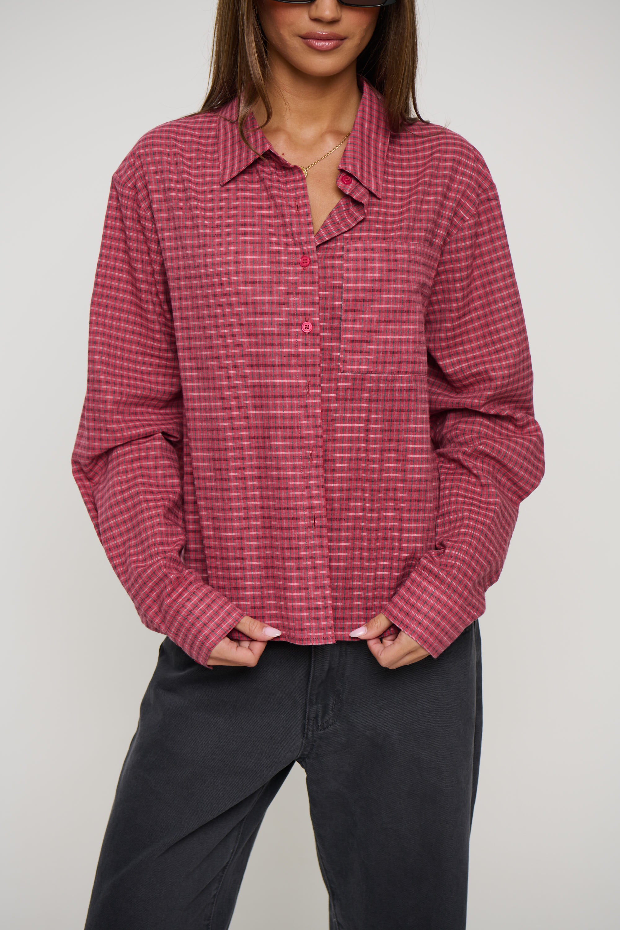 Untamed Shirt Crimson Plaid