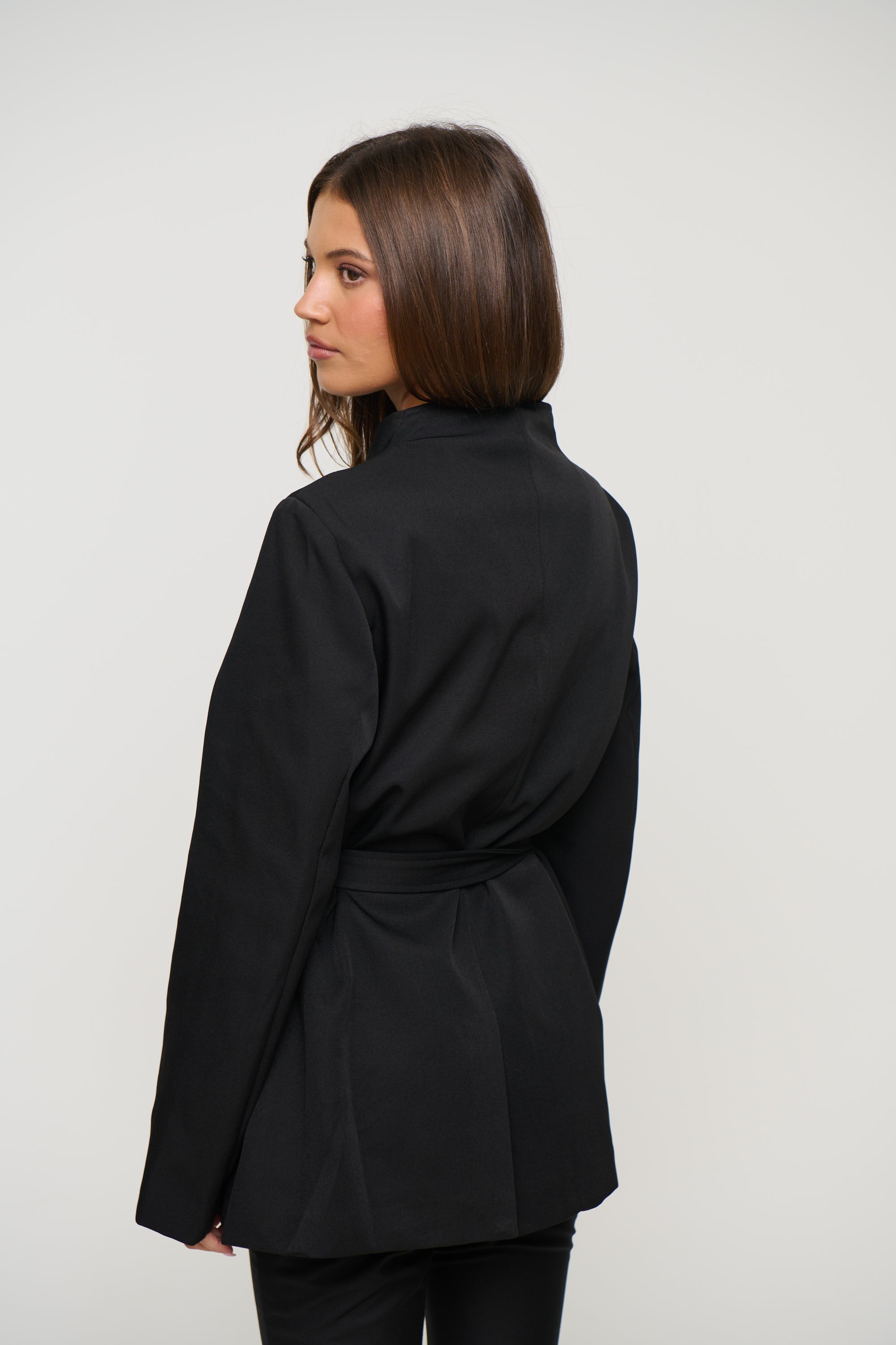 Alysha Collarless Blazer Black