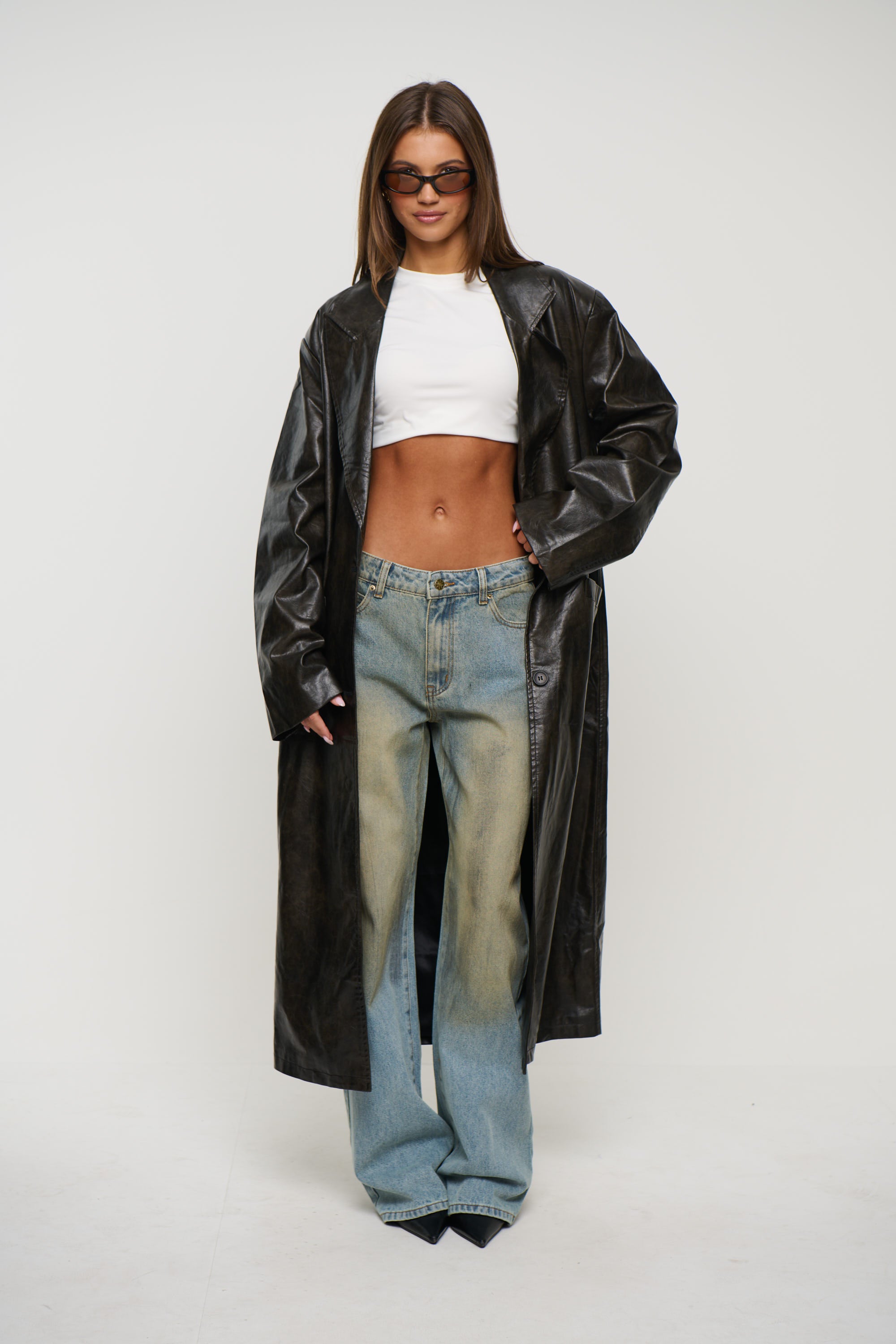 Olsen Coat Washed Onyx