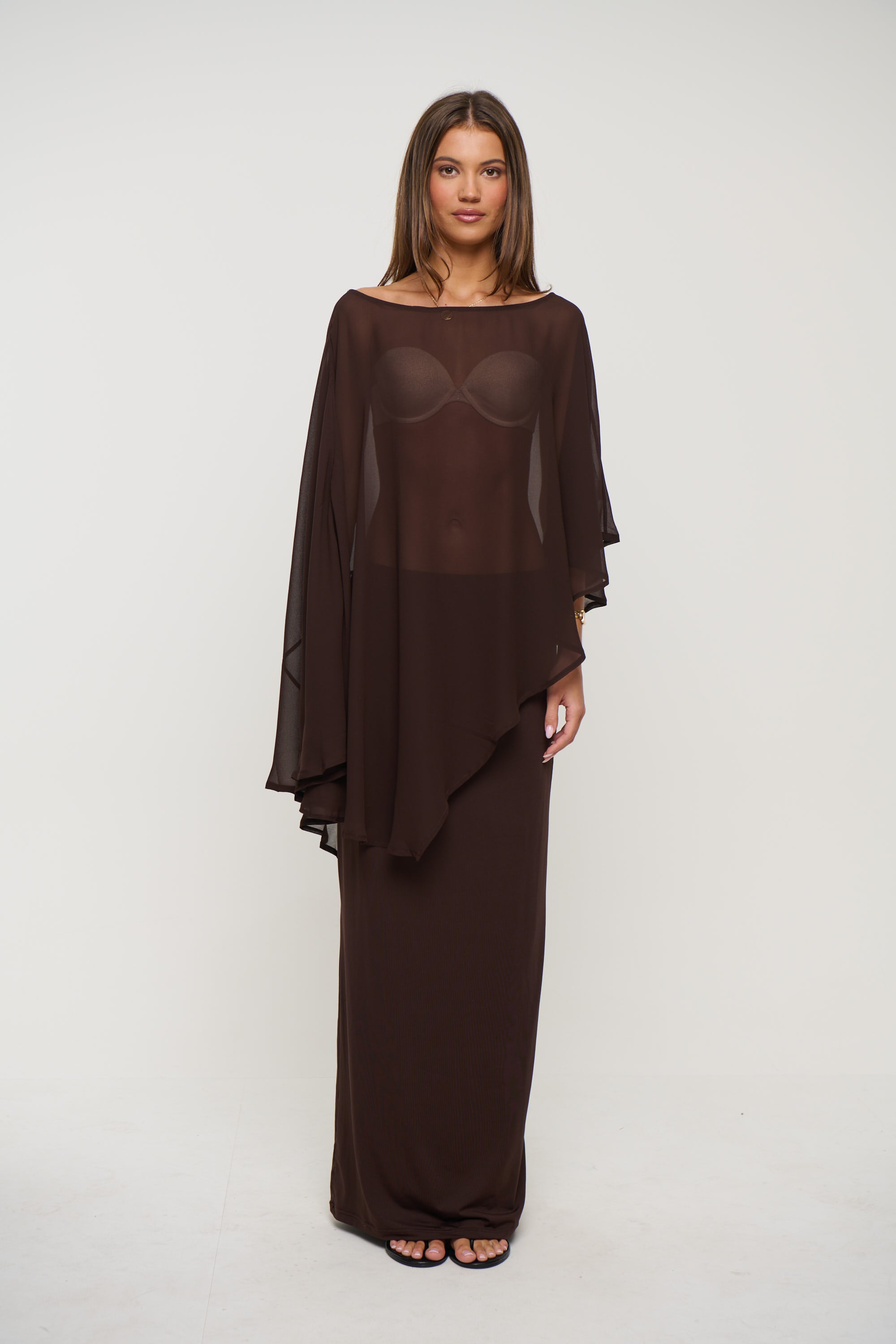 Lover Sheer Top Chocolate