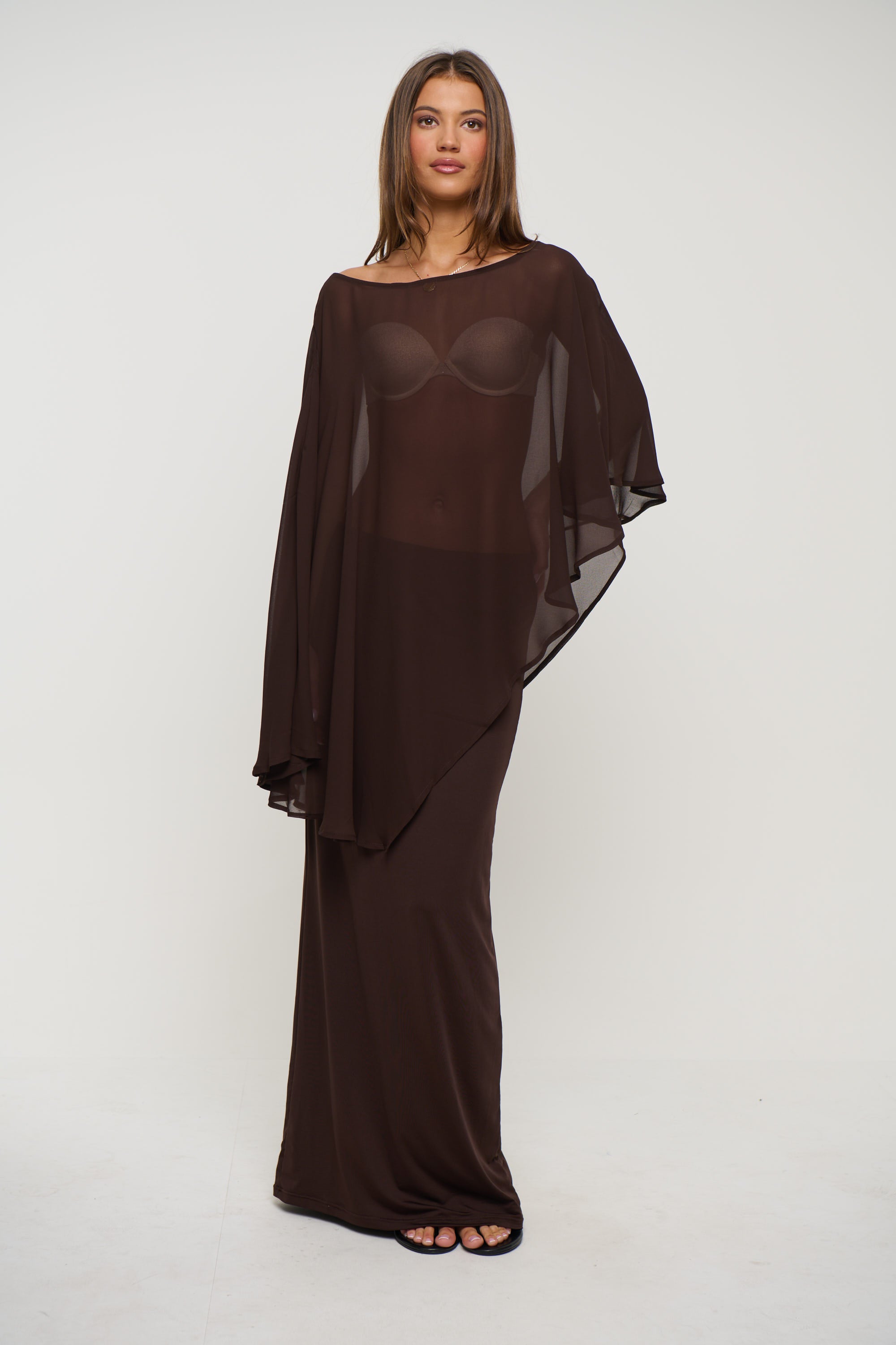 Lover Sheer Top Chocolate