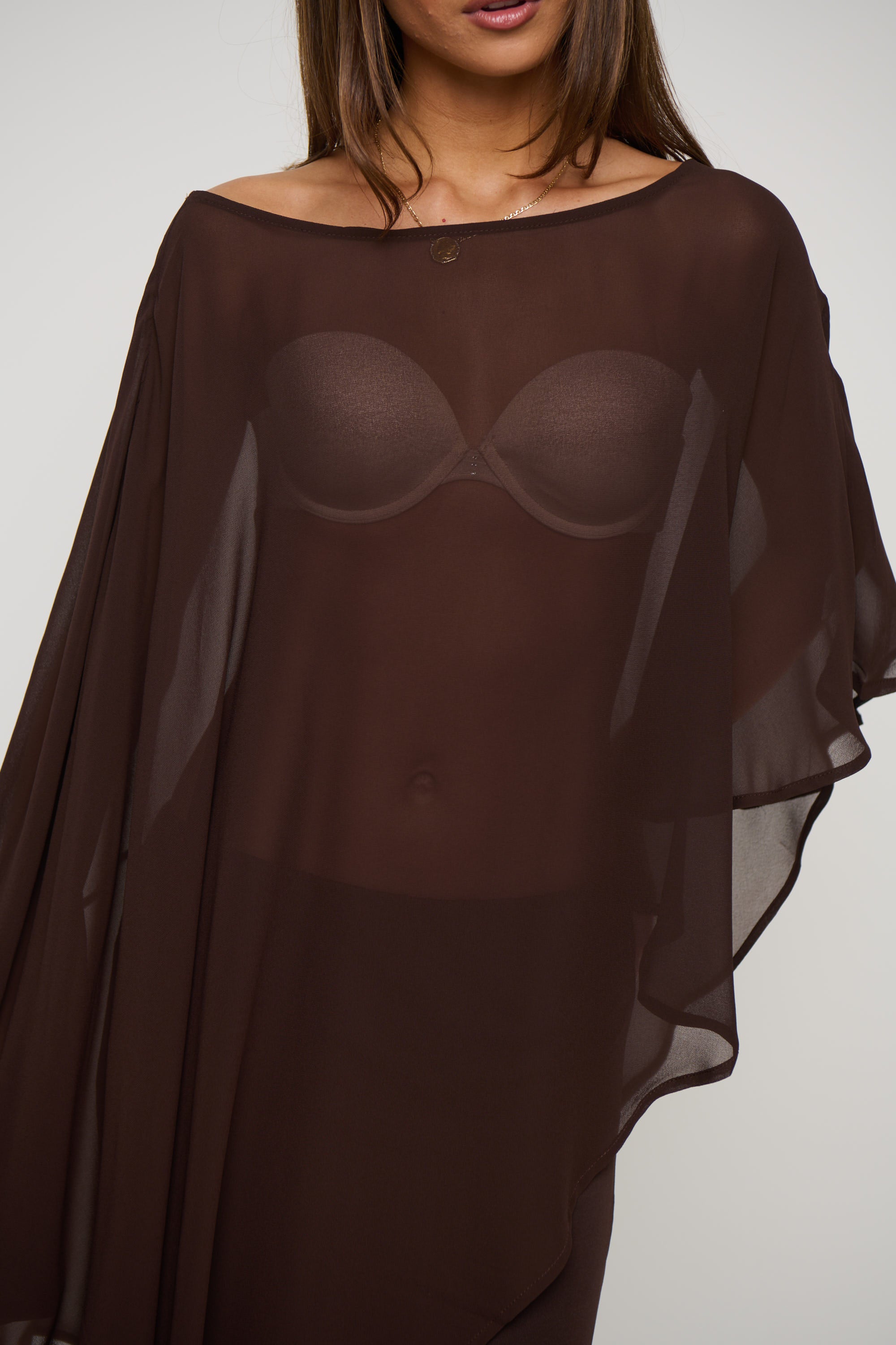 Lover Sheer Top Chocolate