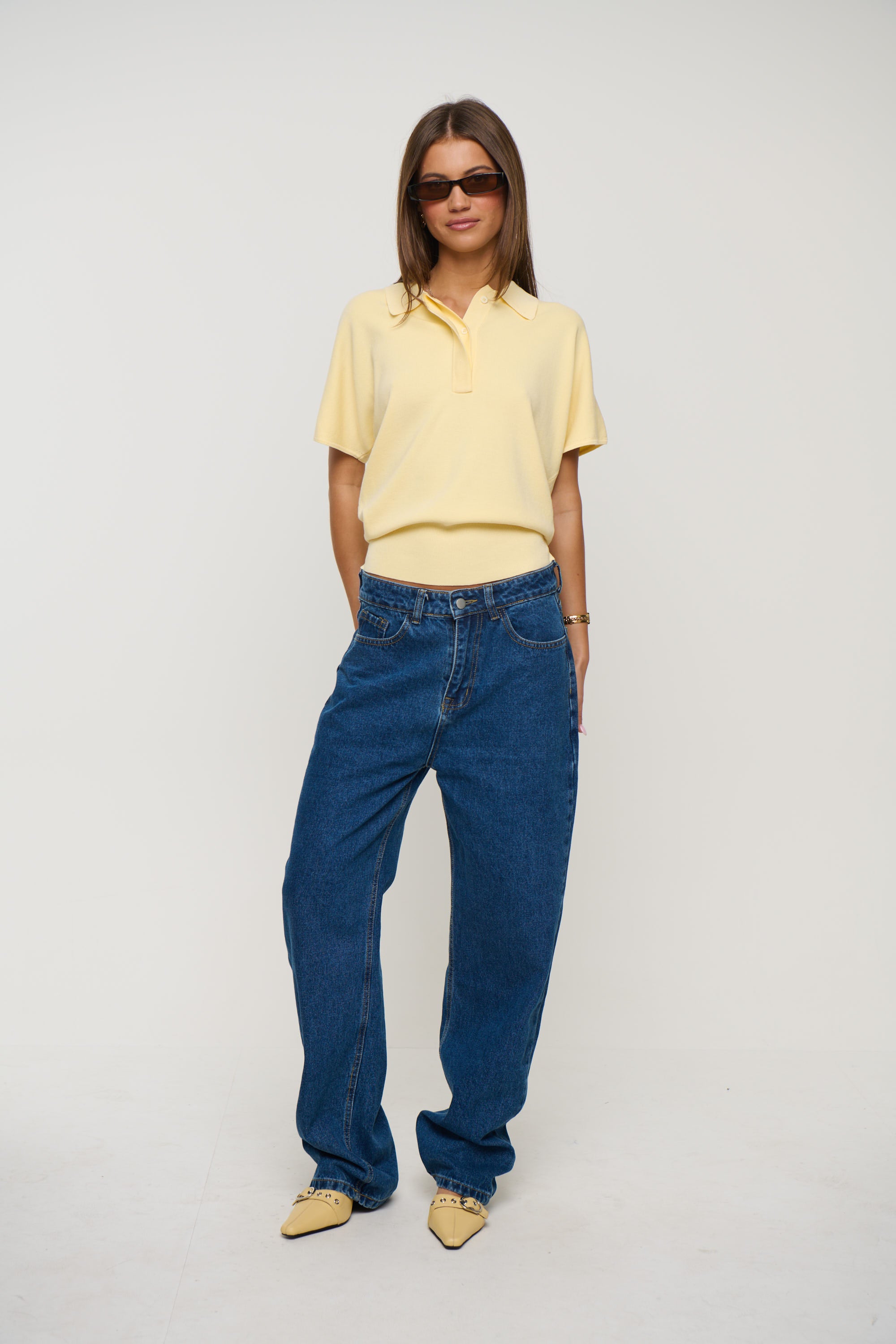 Tiggy Polo Knit Lemon