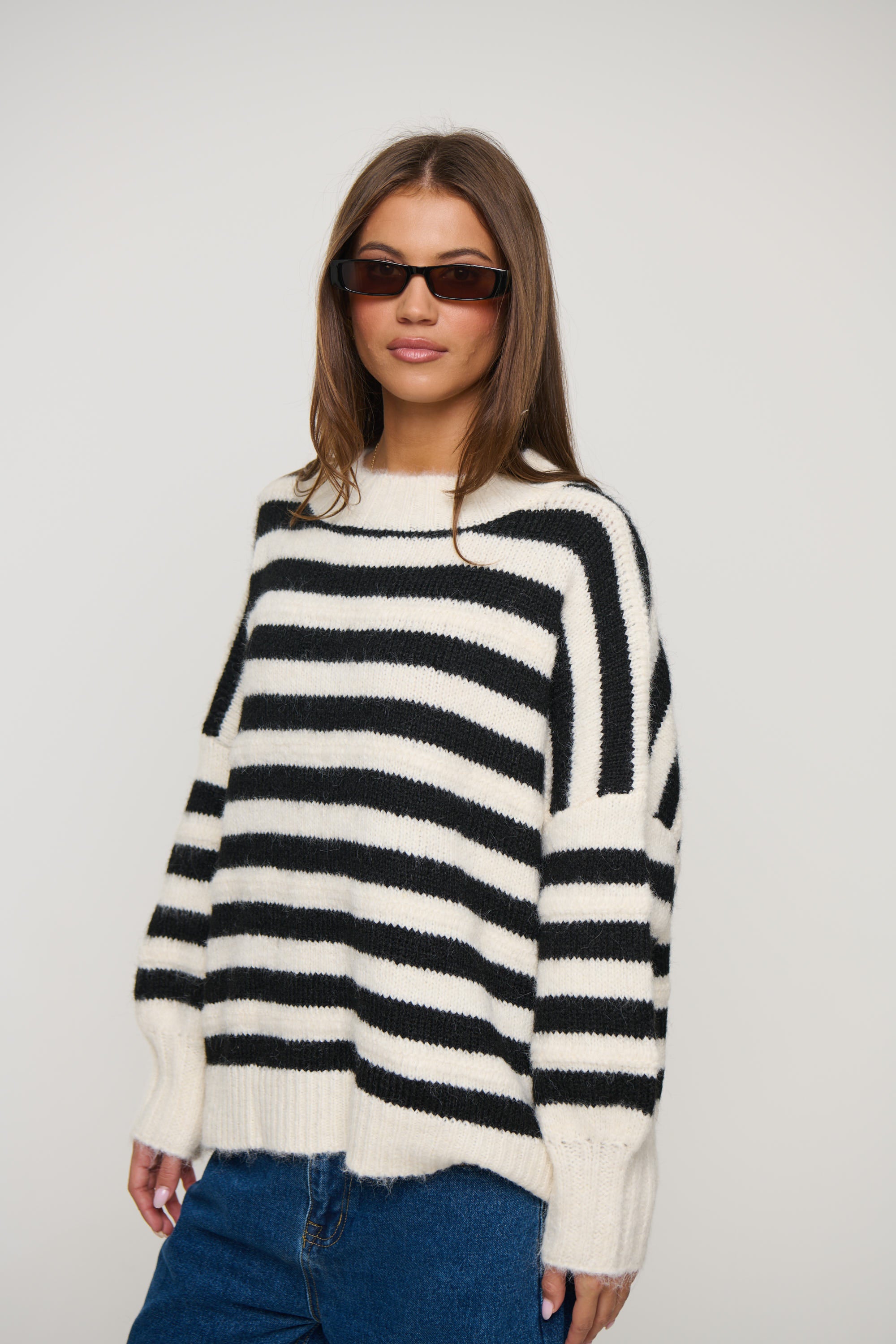 Sunday Relaxed Knit Black/White