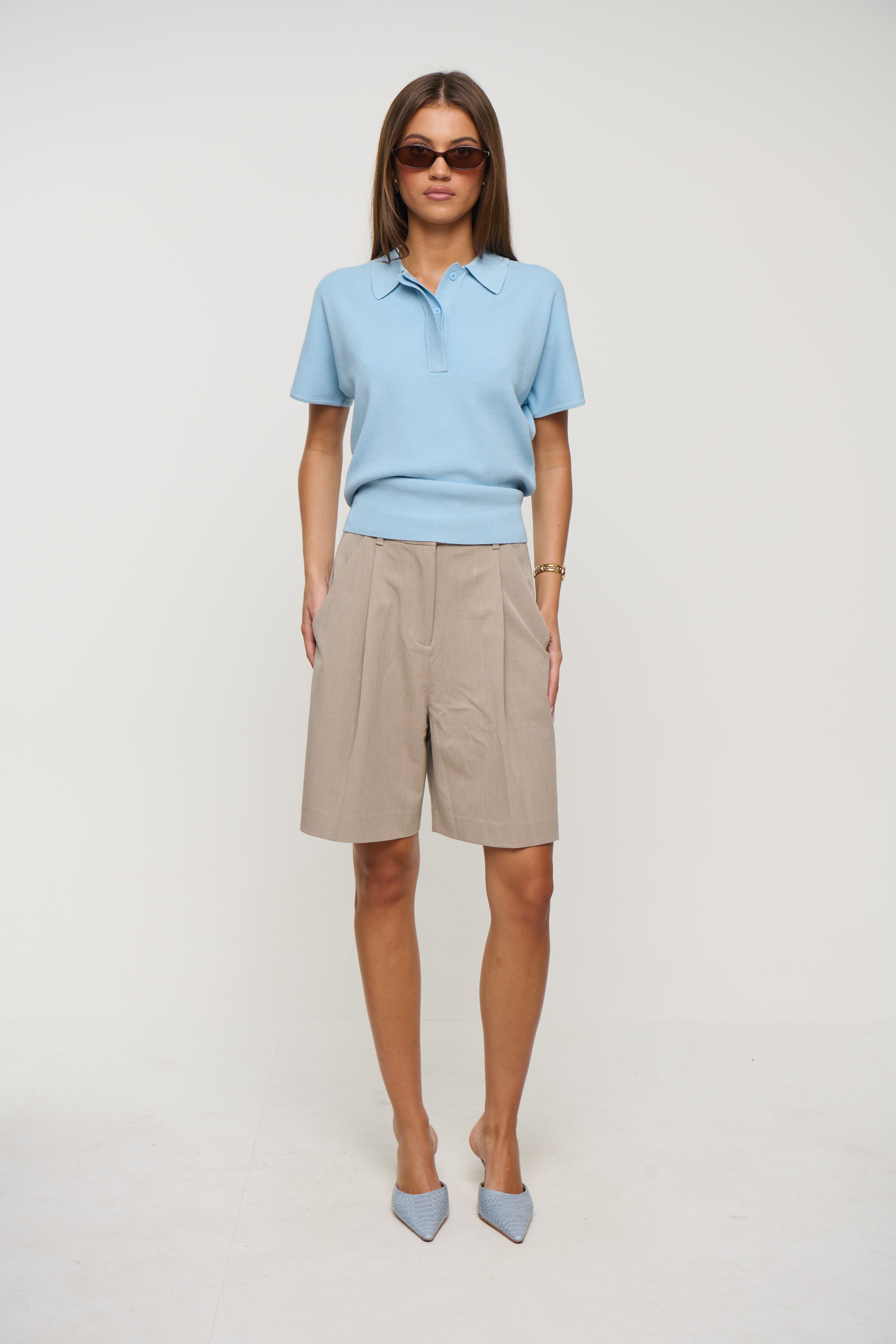 Tiggy Polo Knit Sky