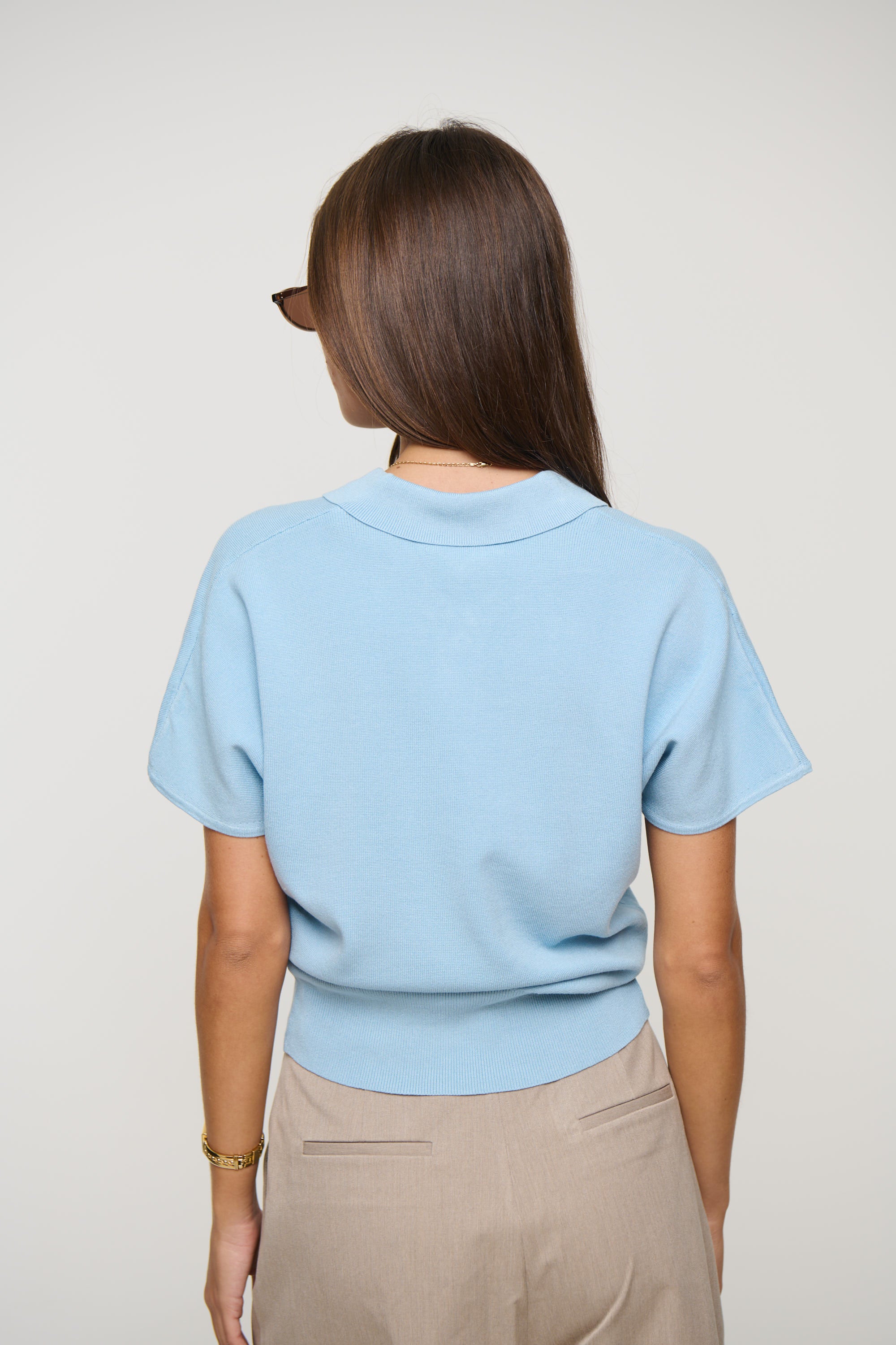 Tiggy Polo Knit Sky