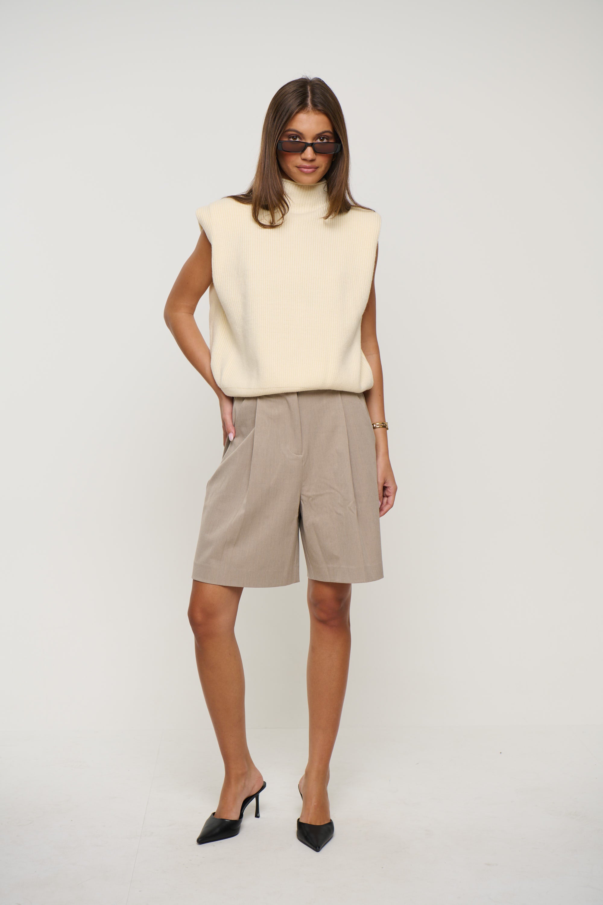 Drew Sleeveless Knit Cream