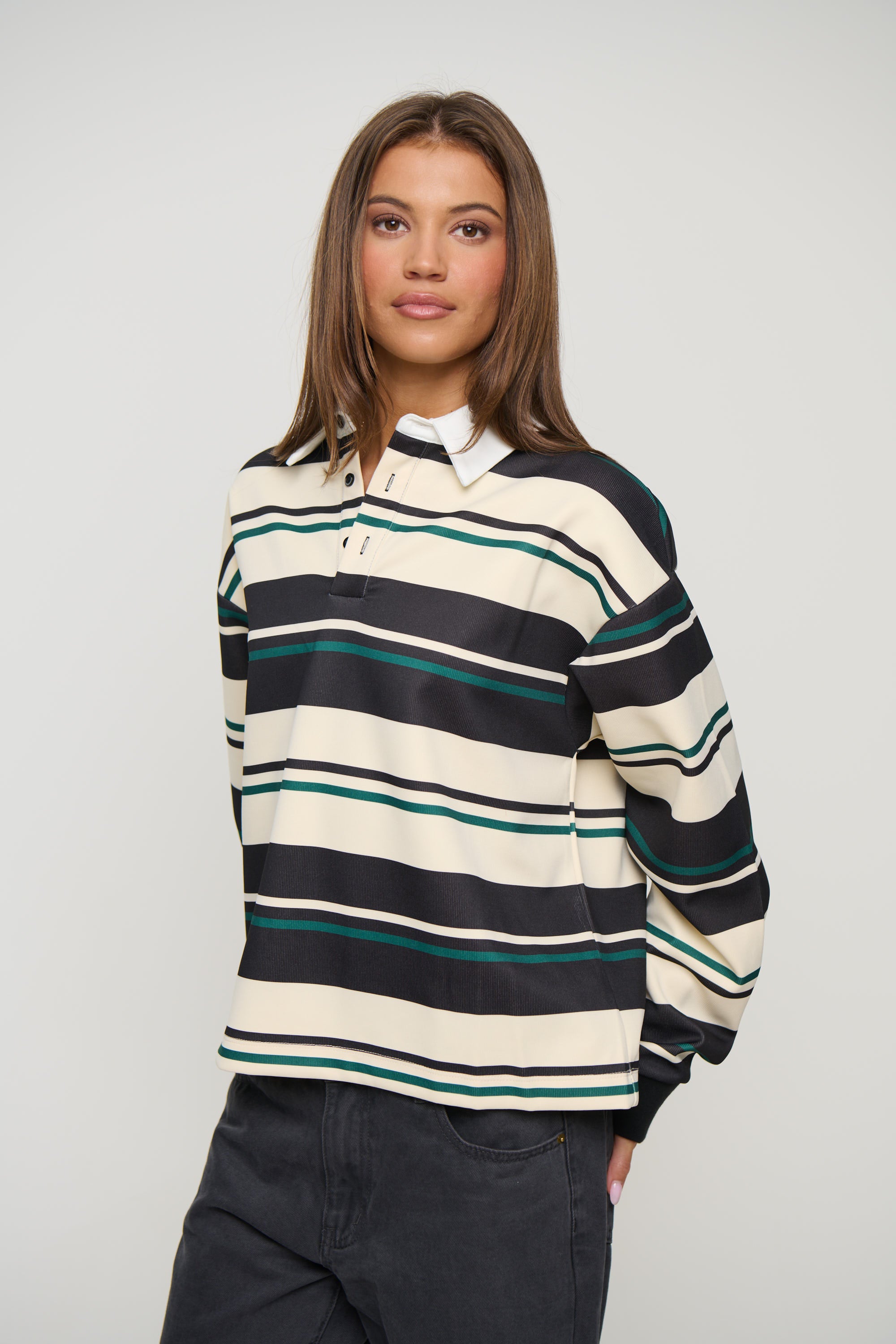 Preppy Jersey Forest Stripe