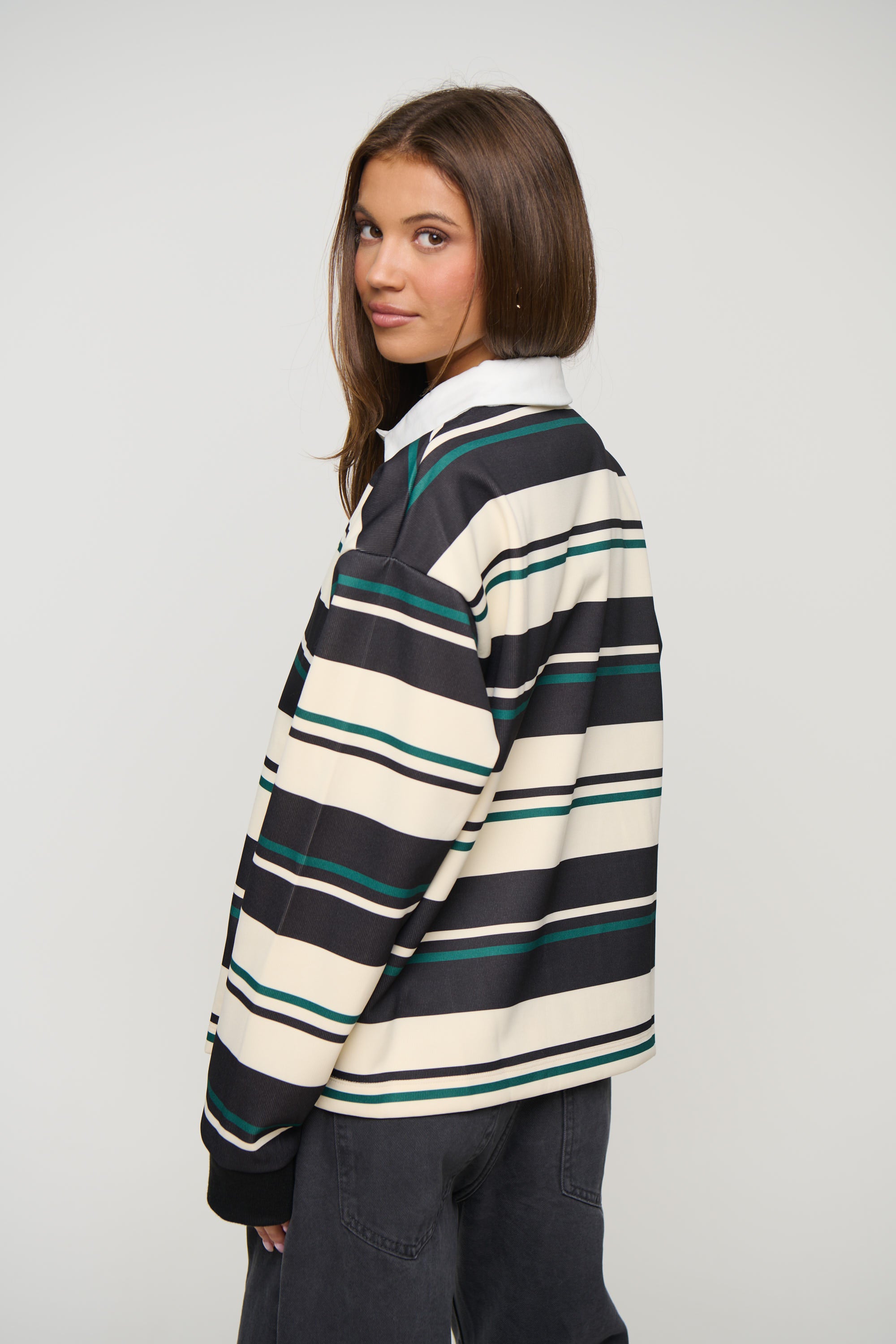 Preppy Jersey Forest Stripe
