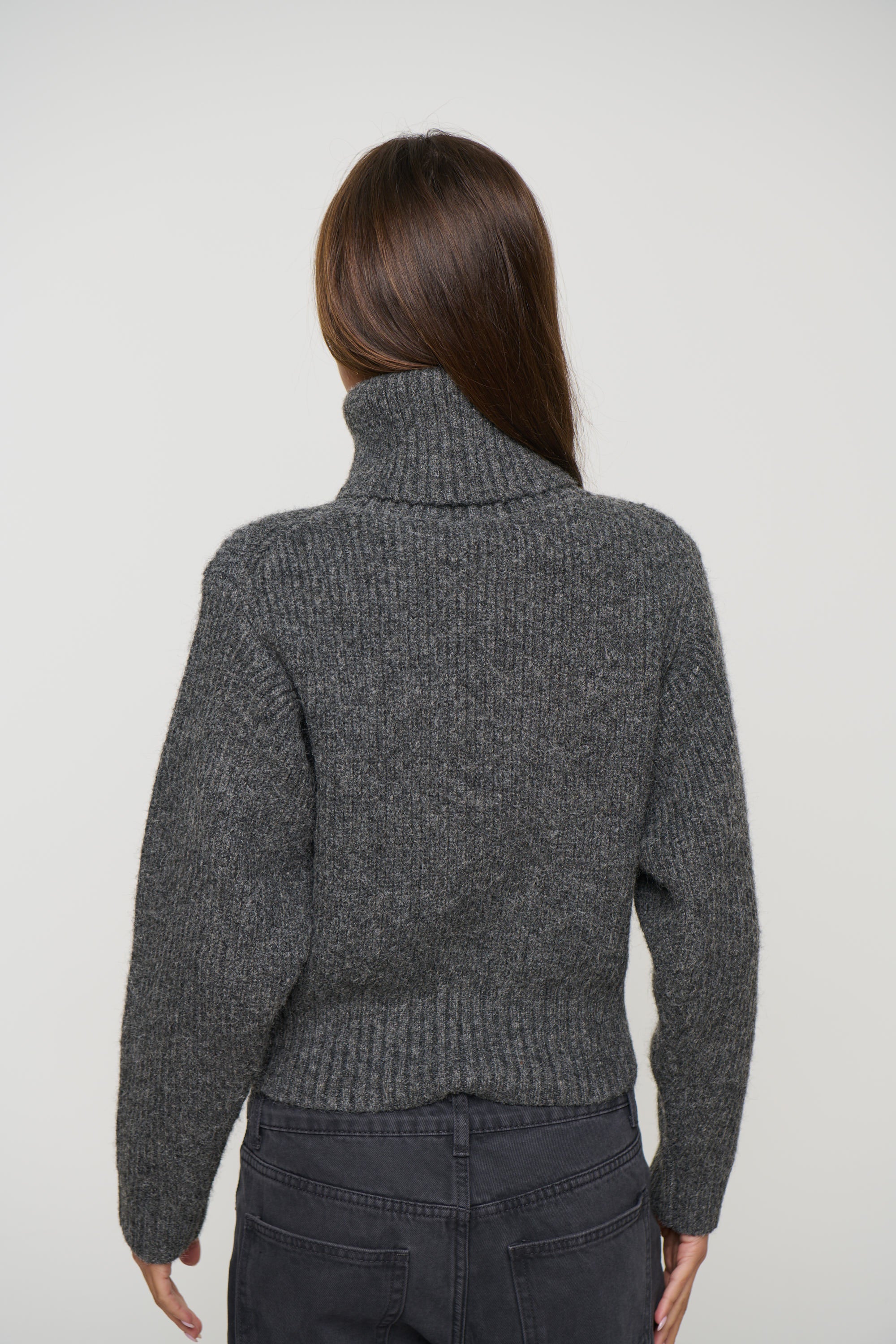 Oli Zip Up Knit Dark Grey