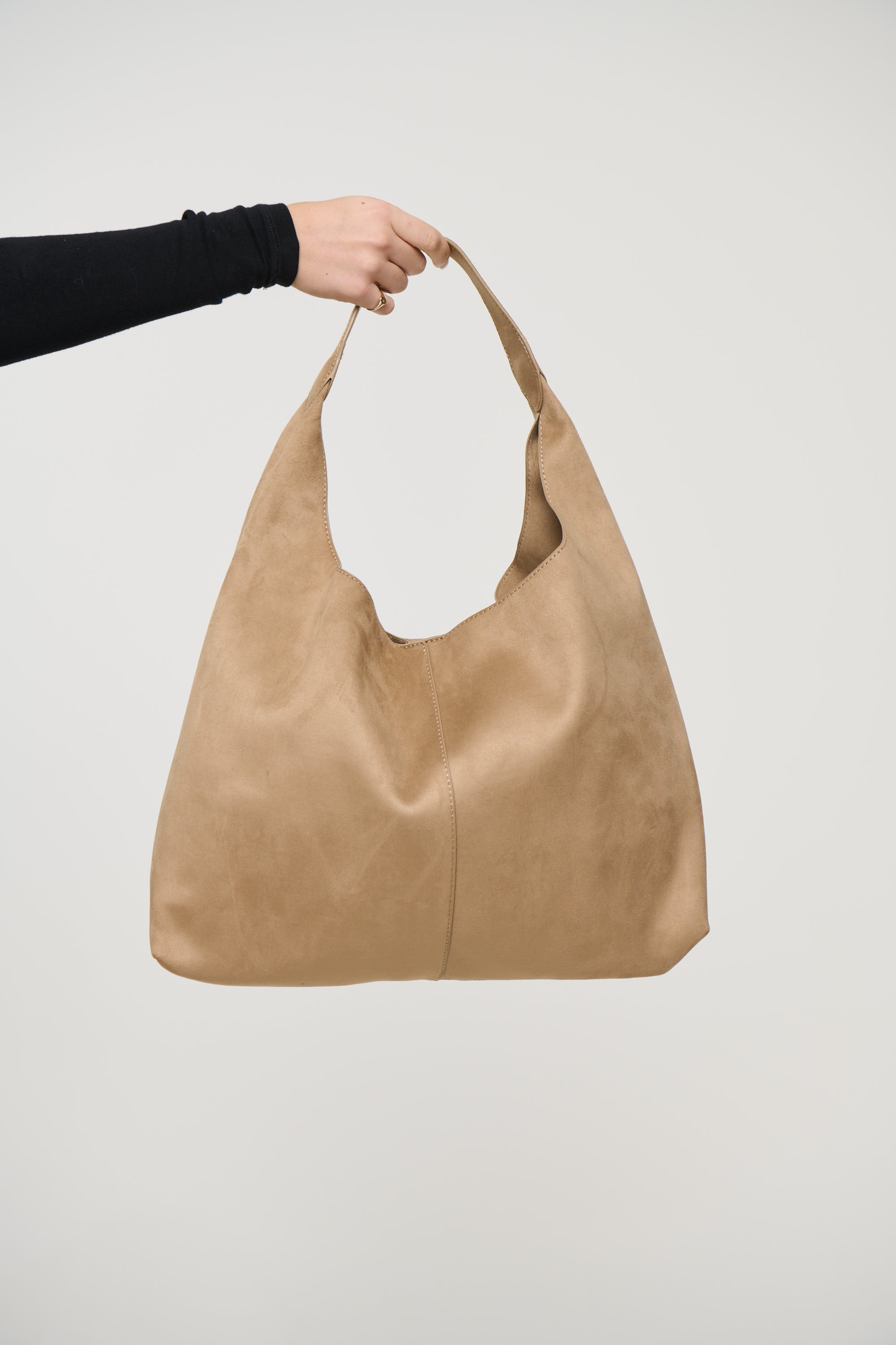 Remi Shoulder Bag Stone Suede
