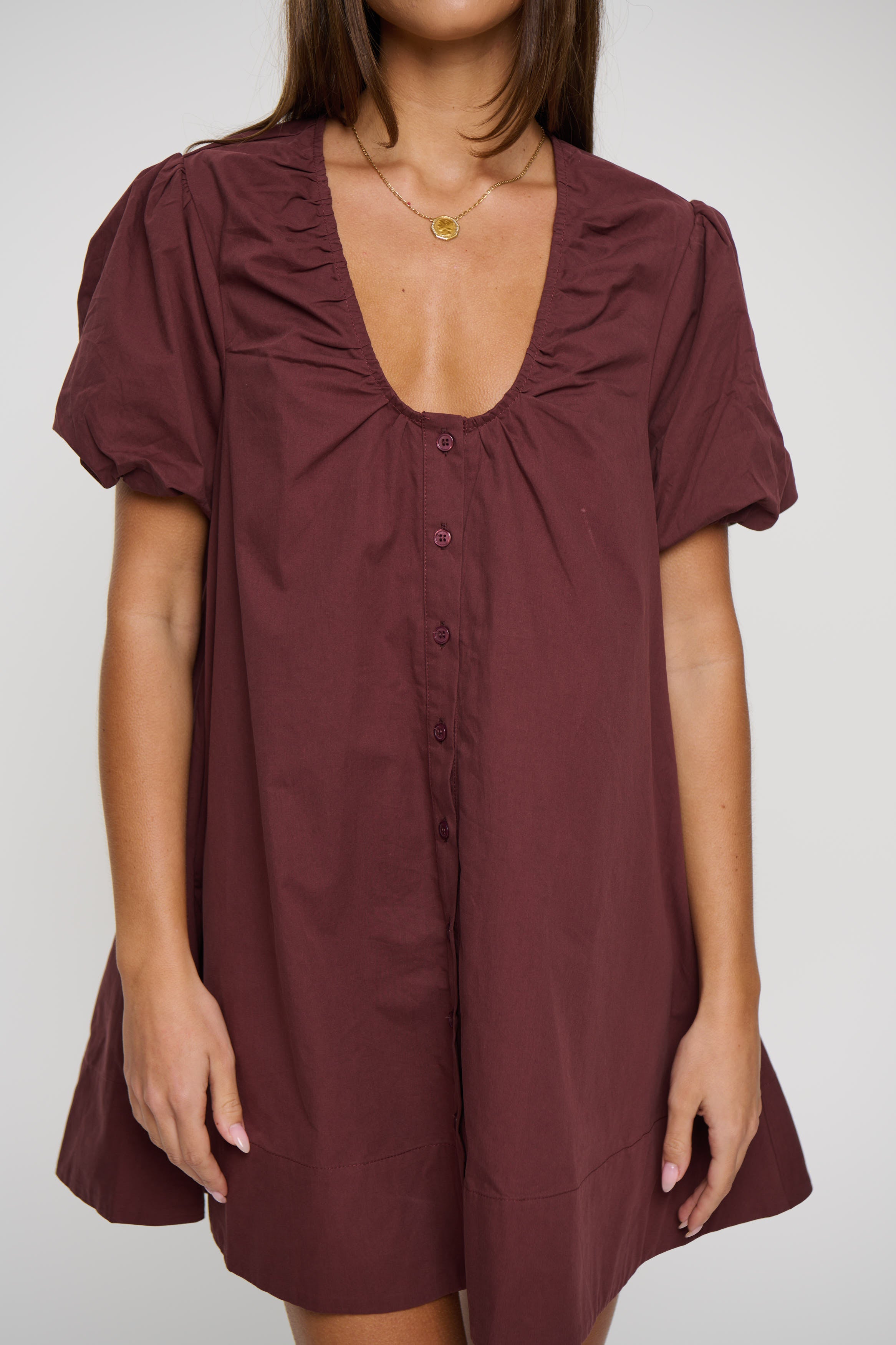 Oaks Mini Dress Chocolate