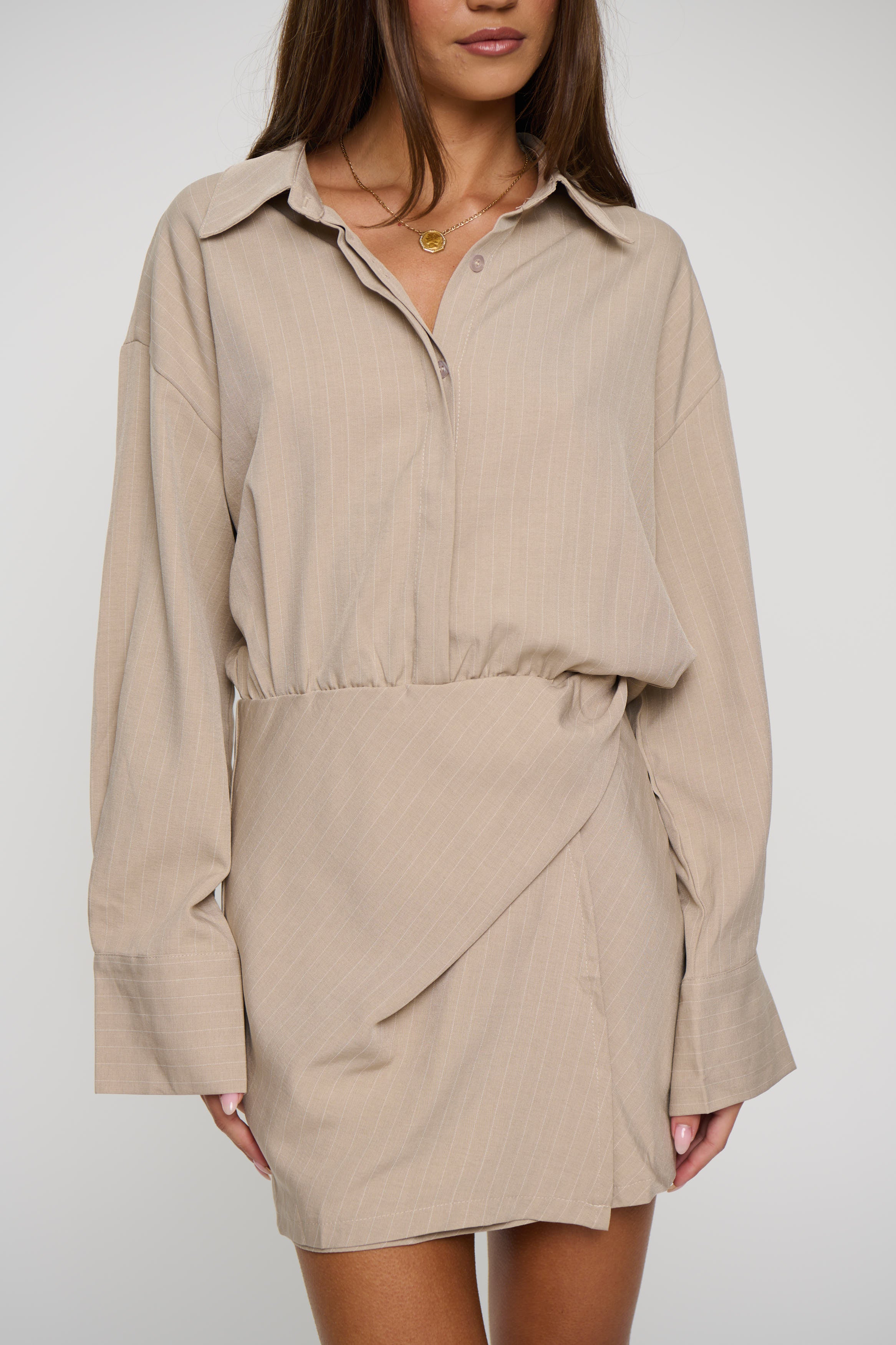 Theo Mini Dress Beige