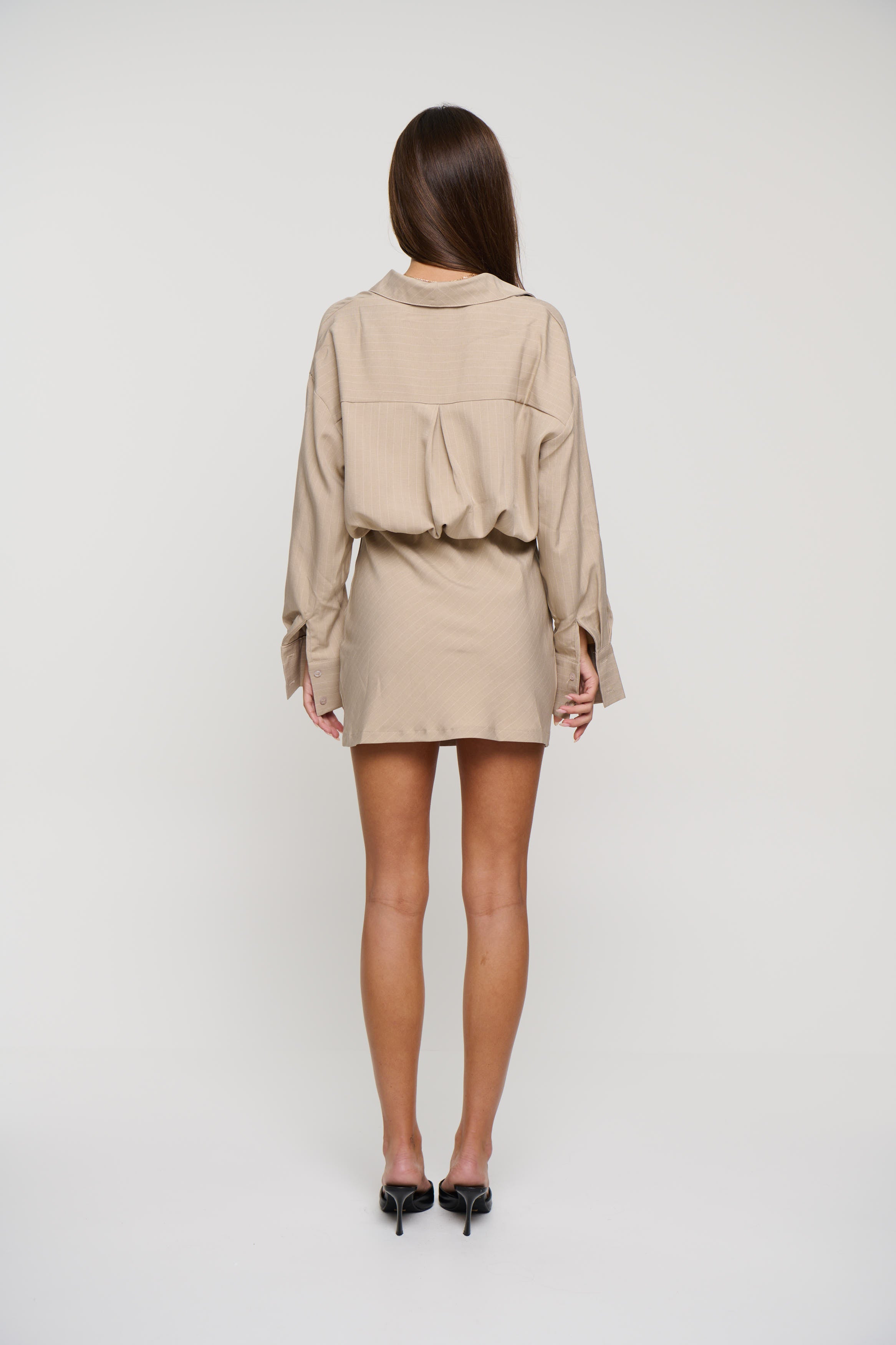 Theo Mini Dress Beige