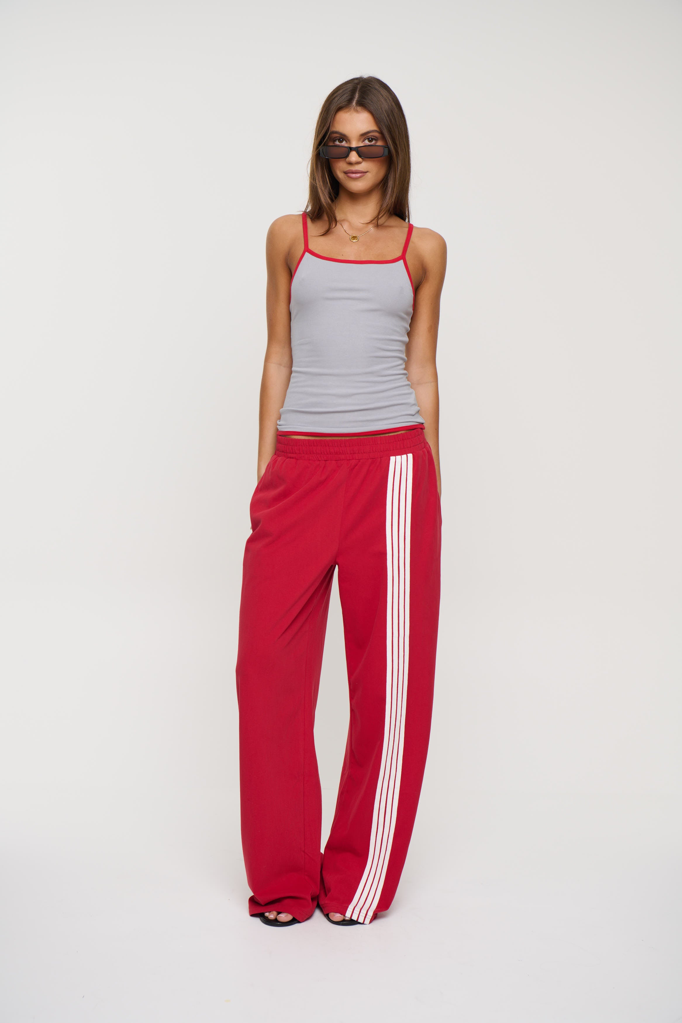 Red Eye Track Pant Crimson