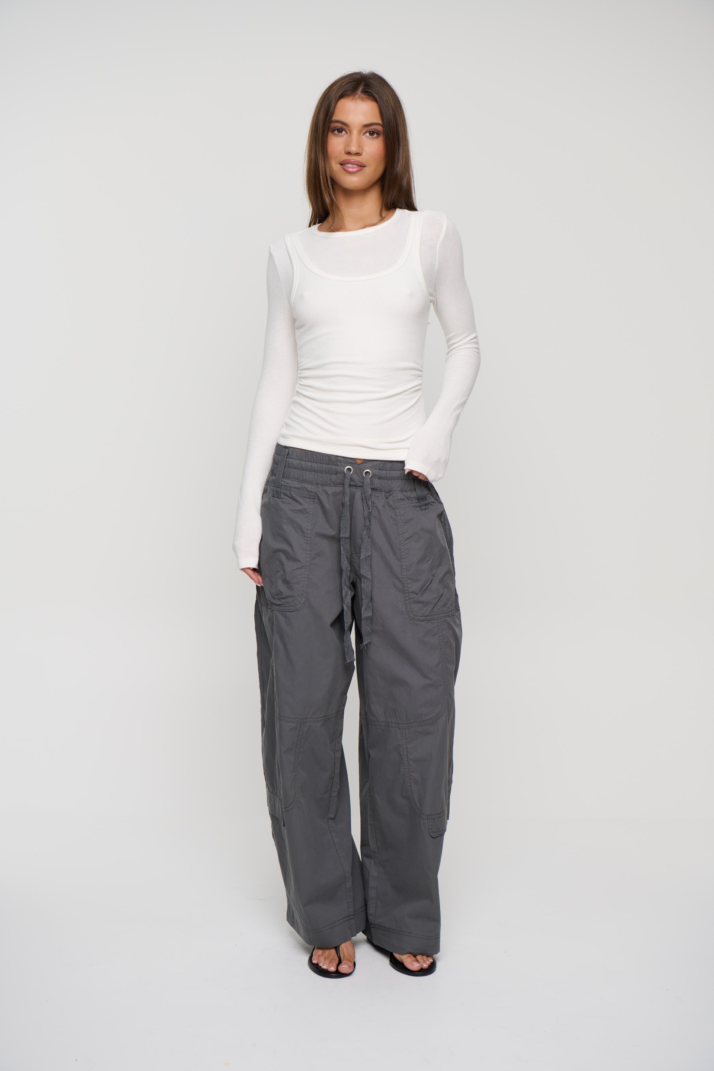 Cristina Layered Long Sleeve White