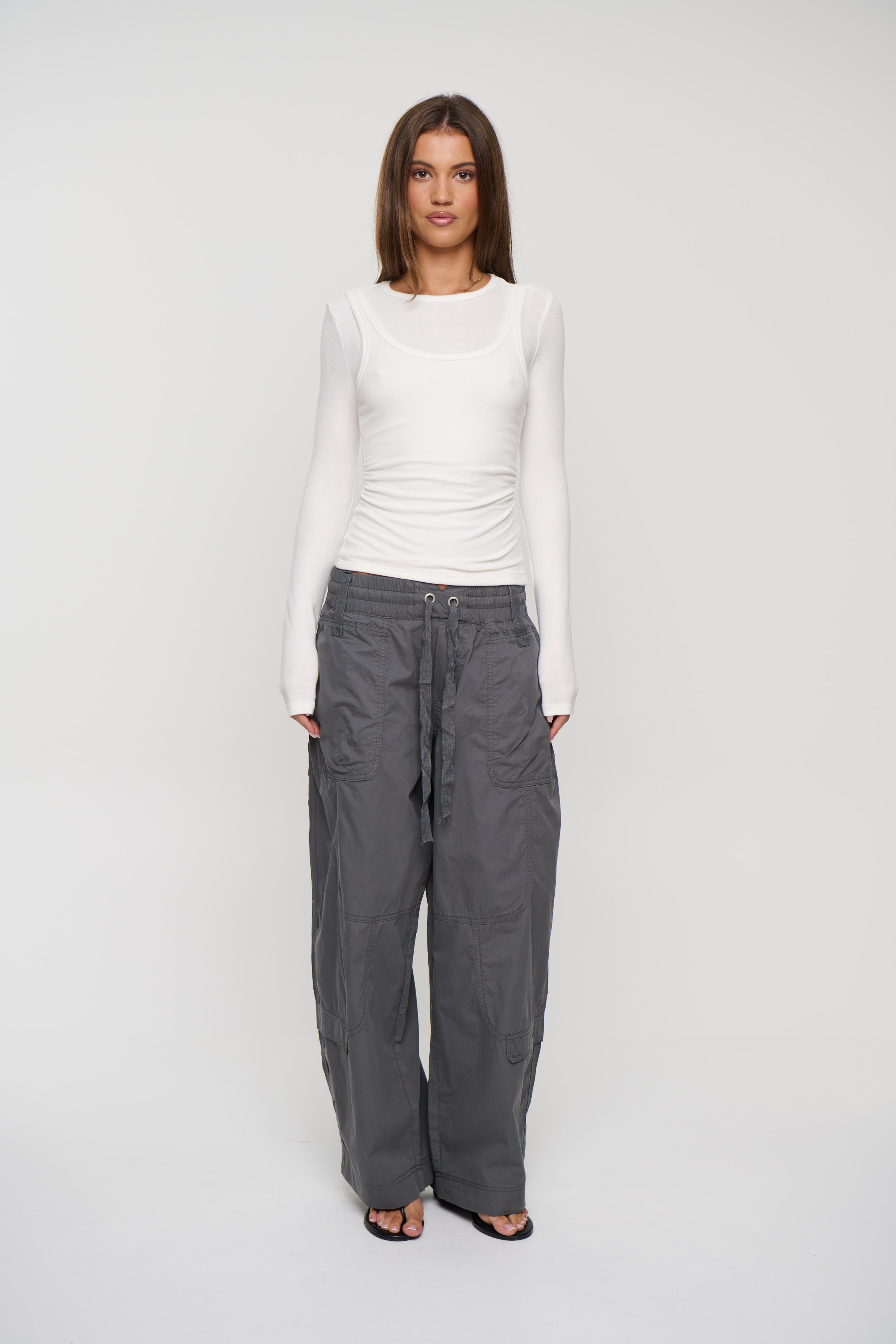 Cristina Layered Long Sleeve White