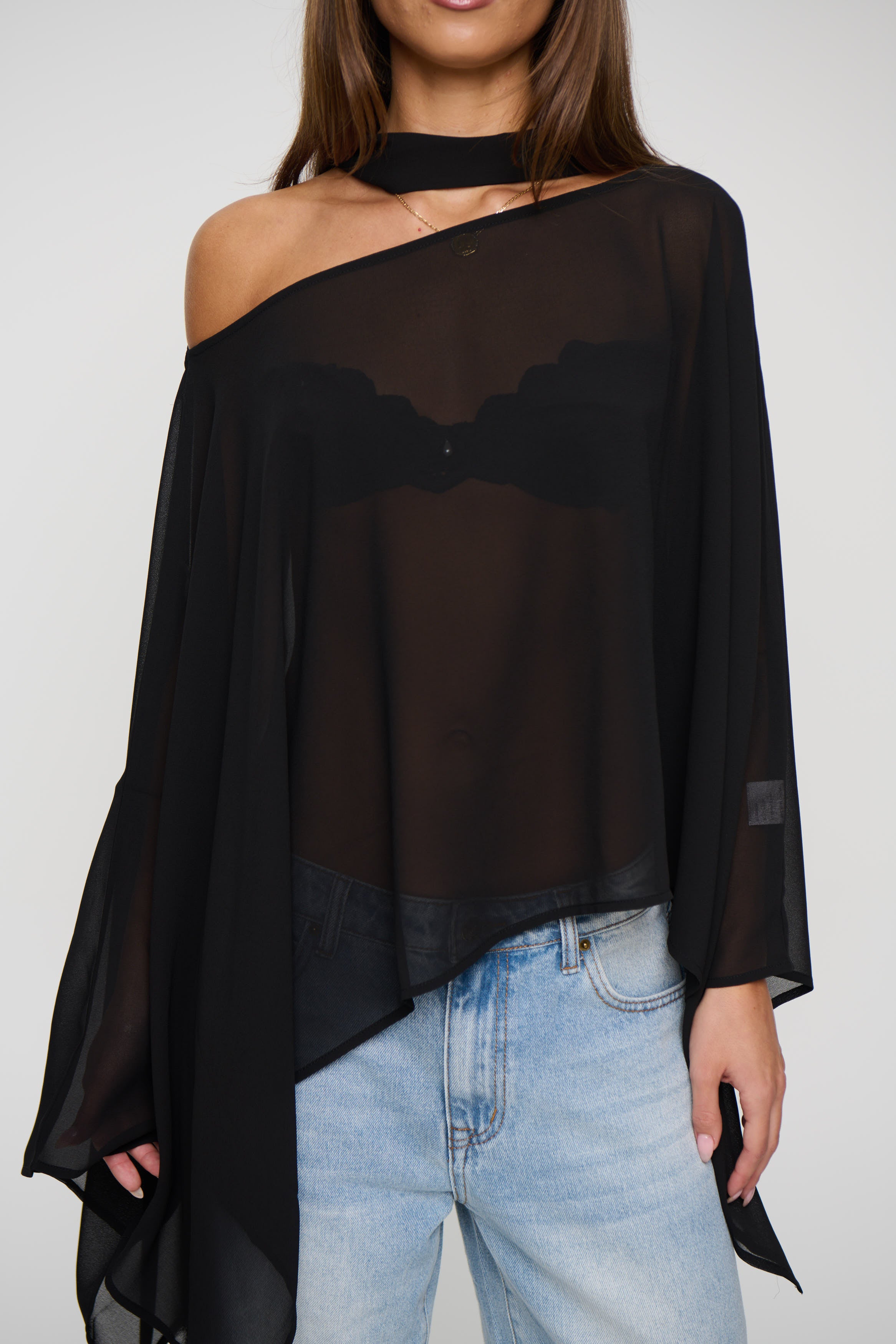 Panama Poncho Black