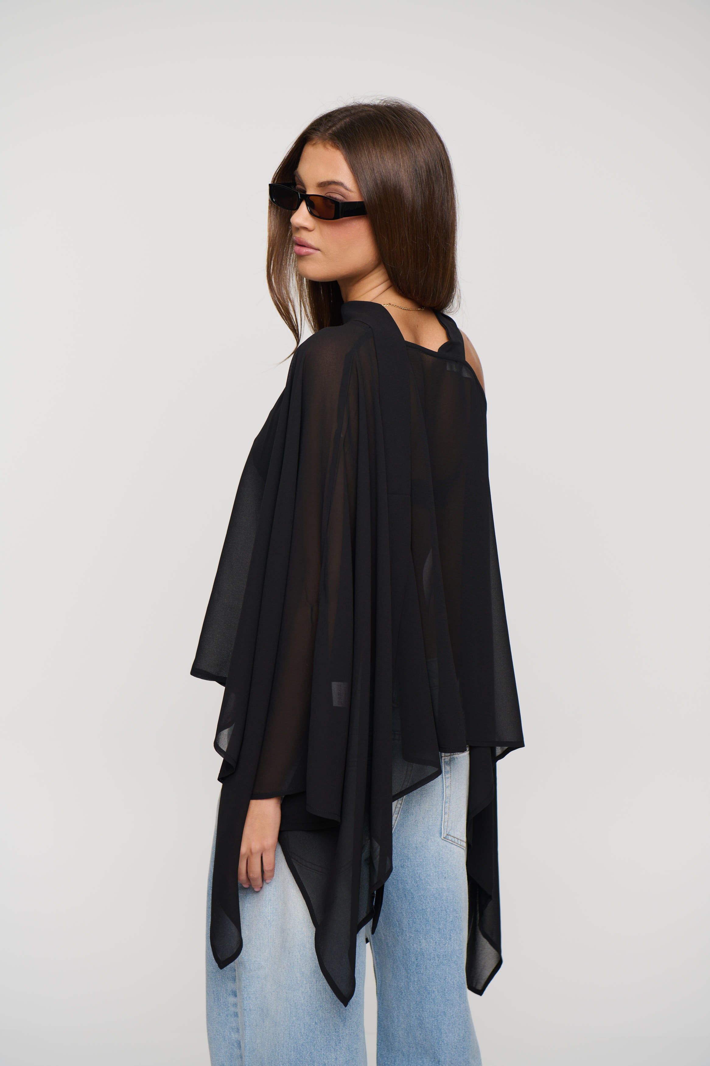 Panama Poncho Black