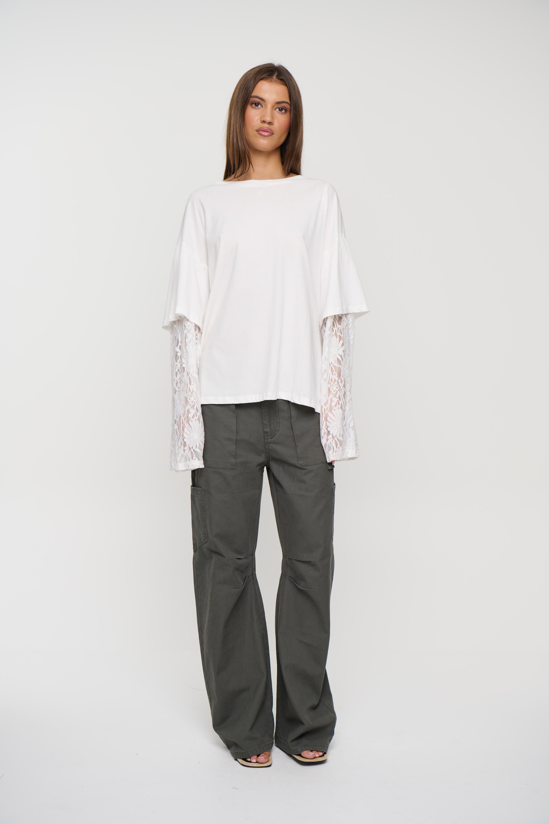Rommy Lace Tee White