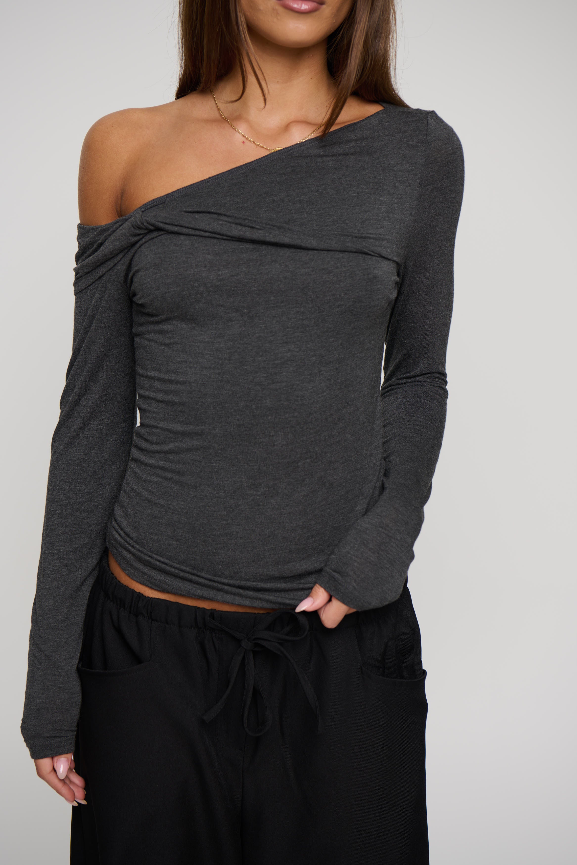 Georgia Long Sleeve Dark Grey