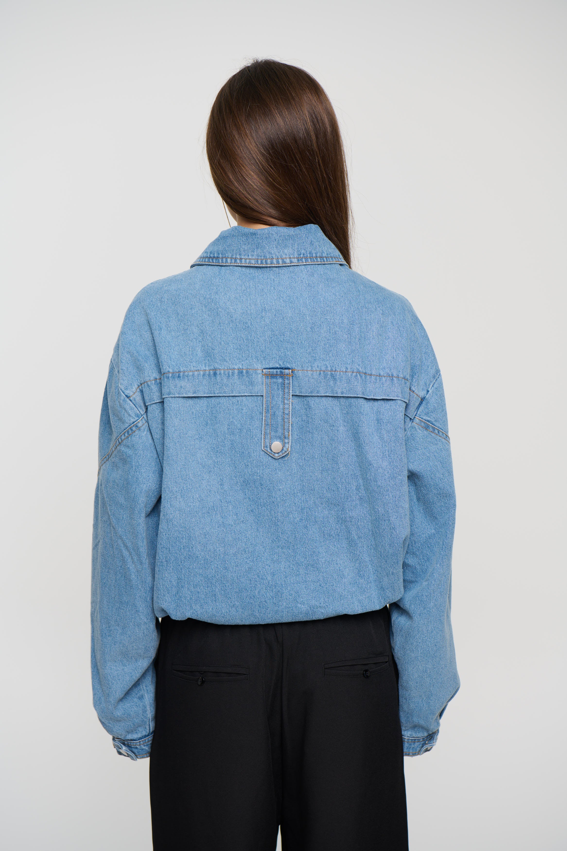 Jorja Denim Bomber Jacket Blue