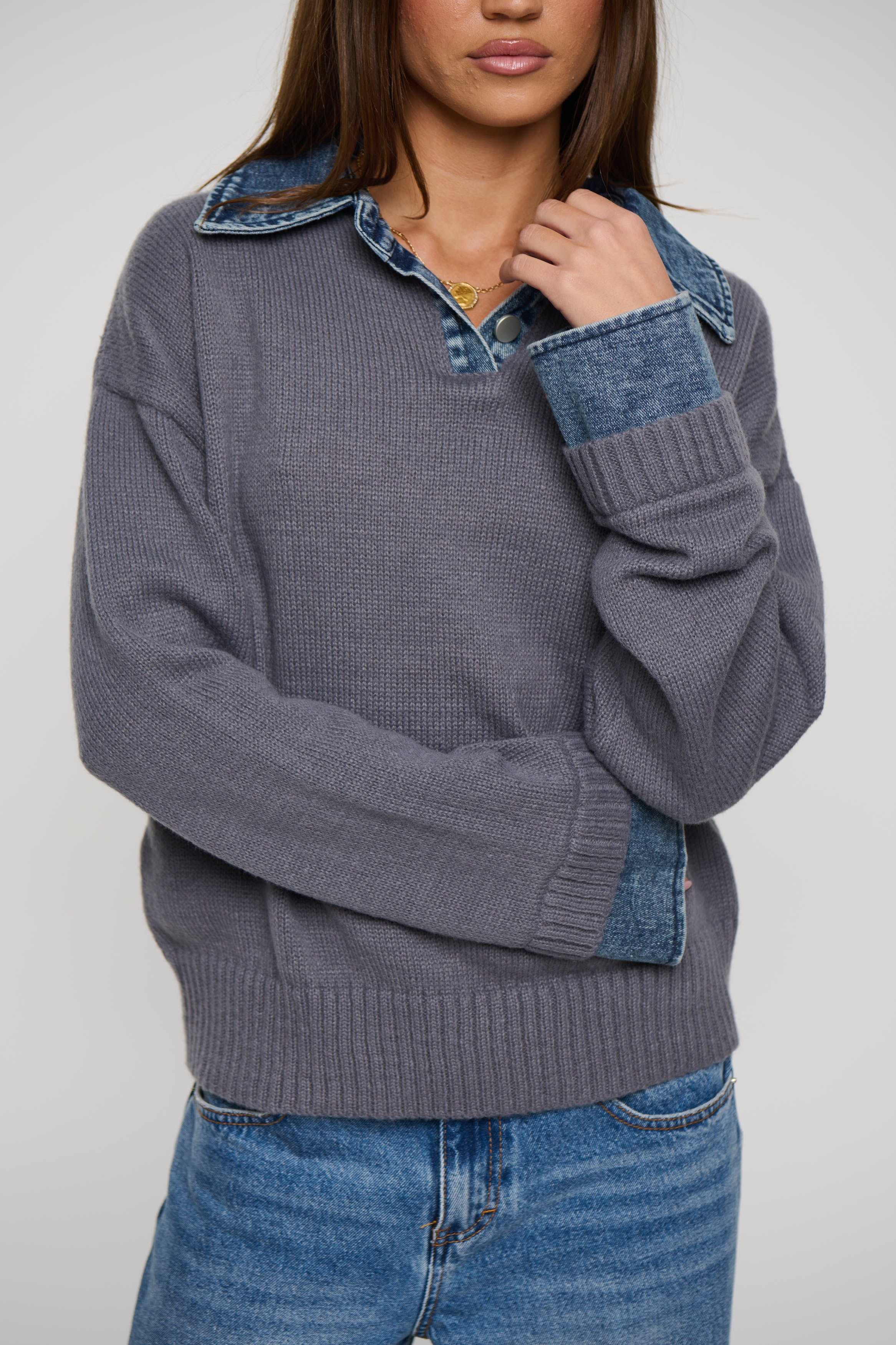 Marita Knit Jumper Charcoal