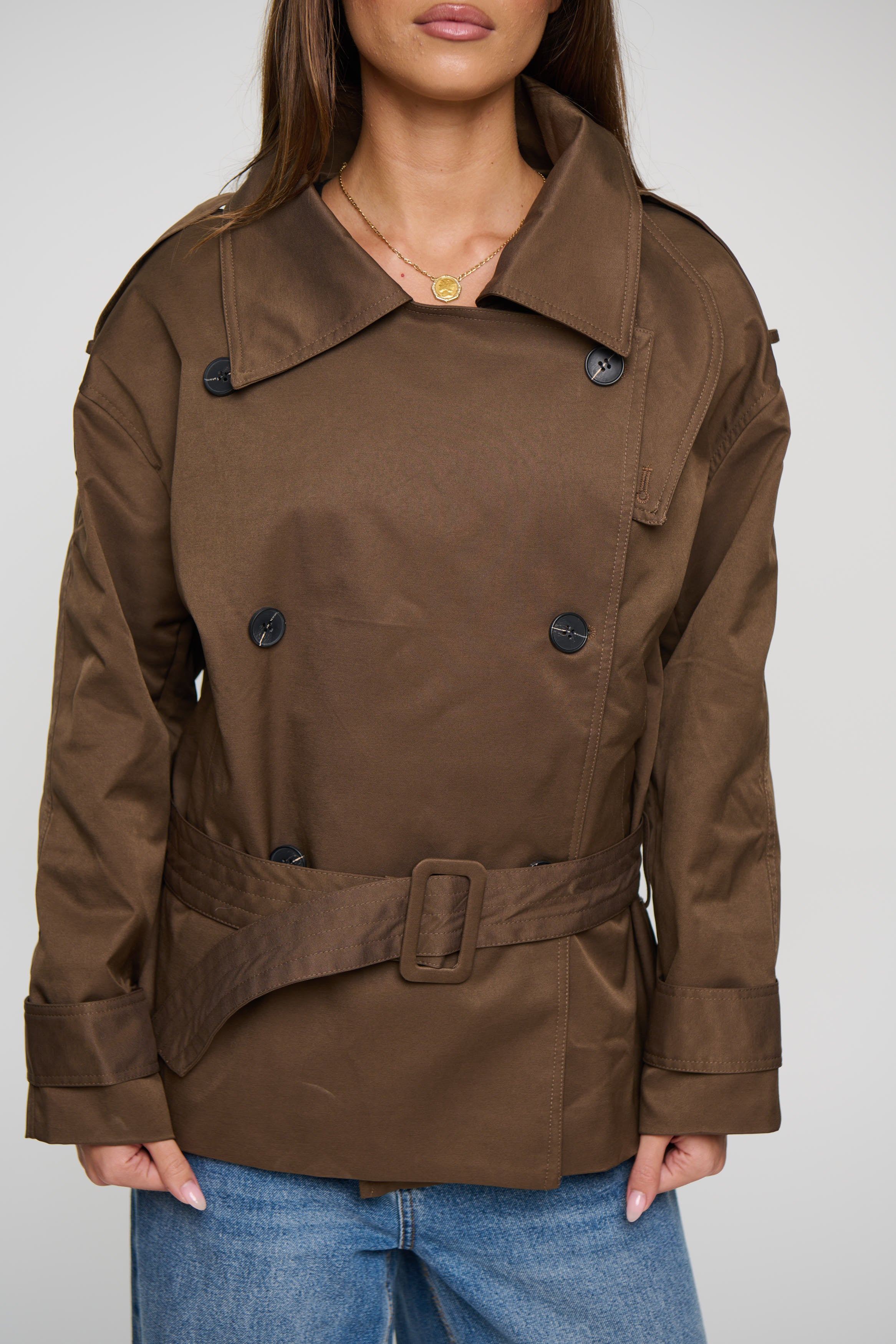 Olena Trench Chocolate