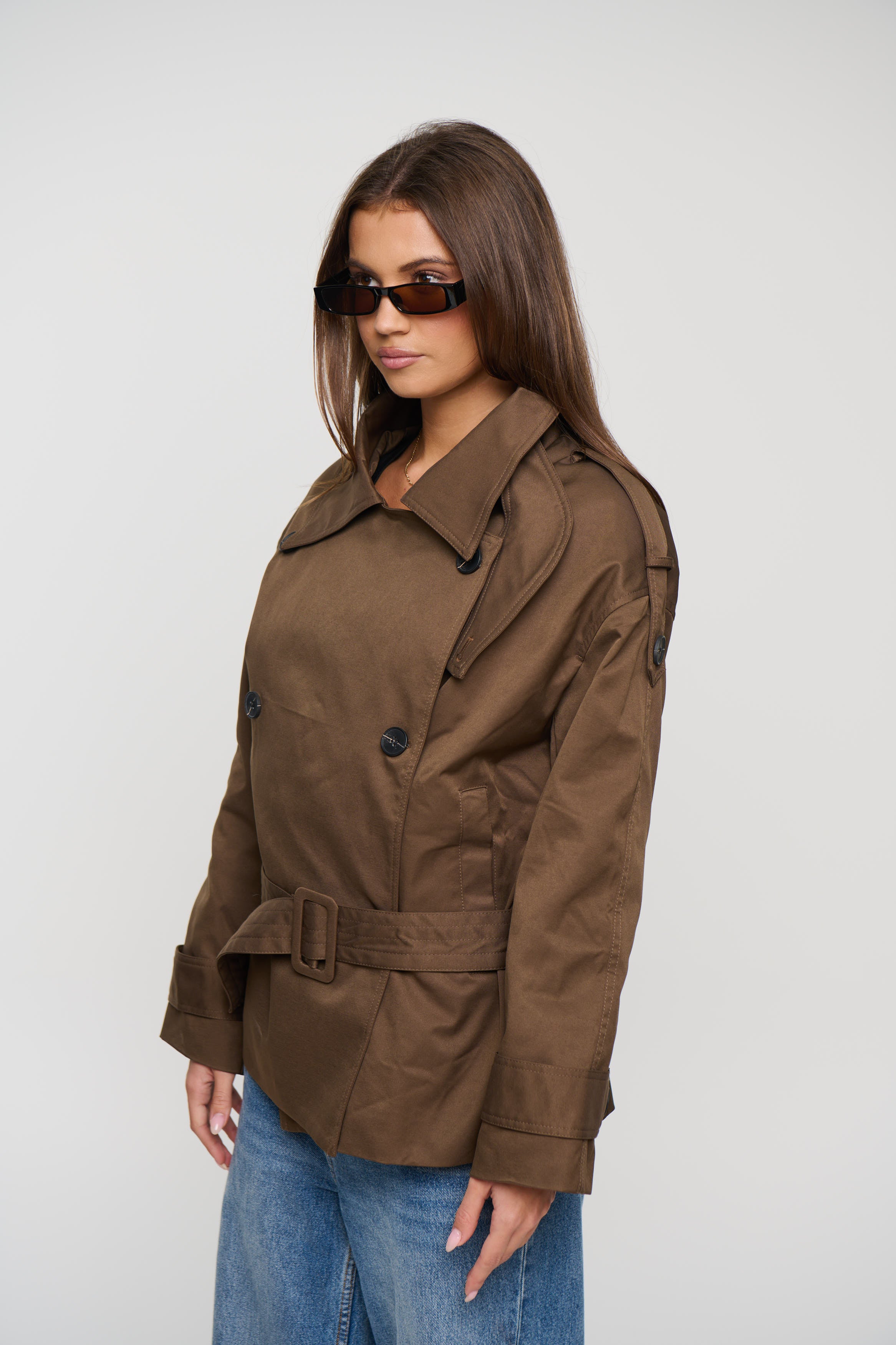 Olena Trench Chocolate