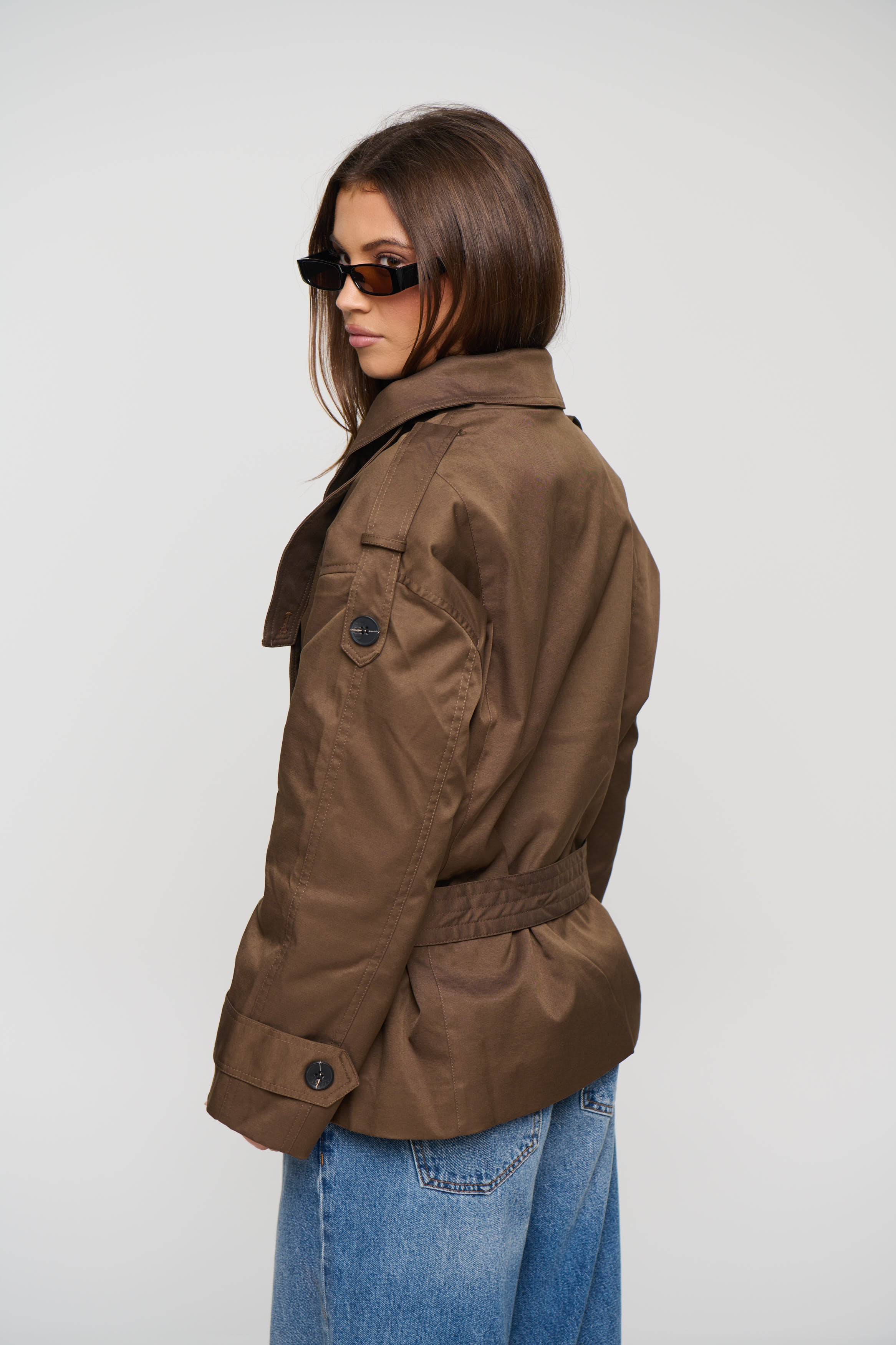 Olena Trench Chocolate