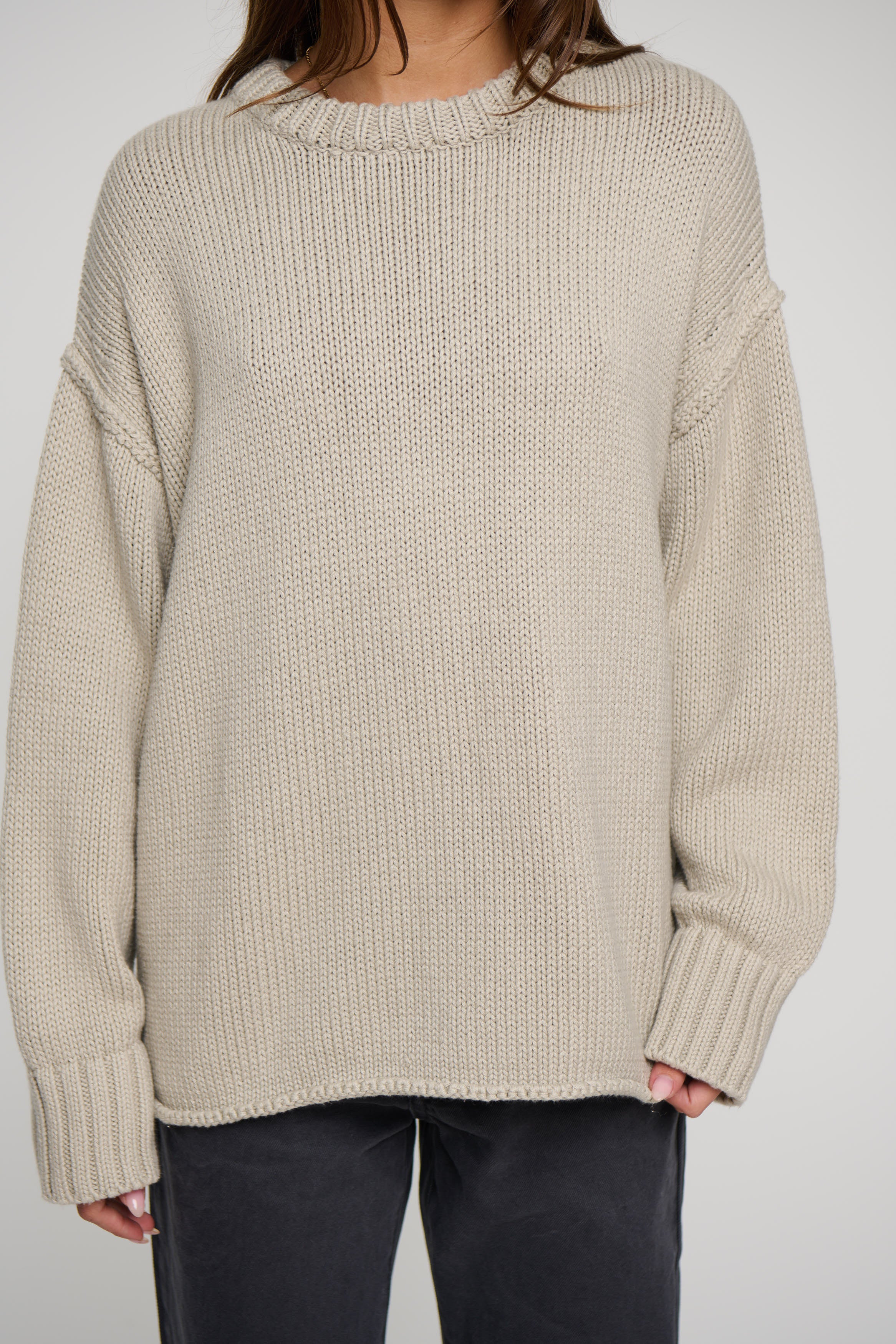 Nikova Knit Jumper Light Grey