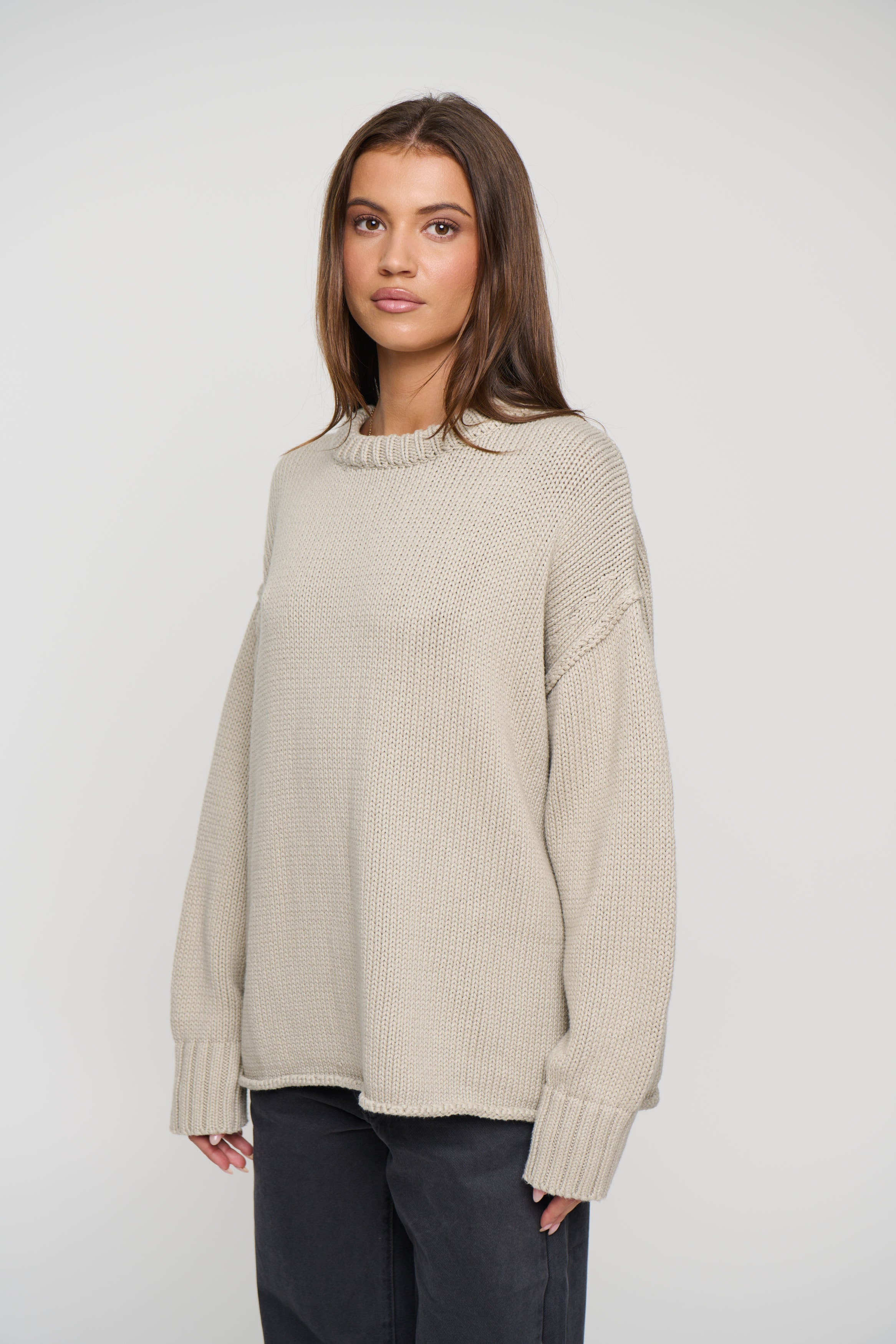 Nikova Knit Jumper Light Grey