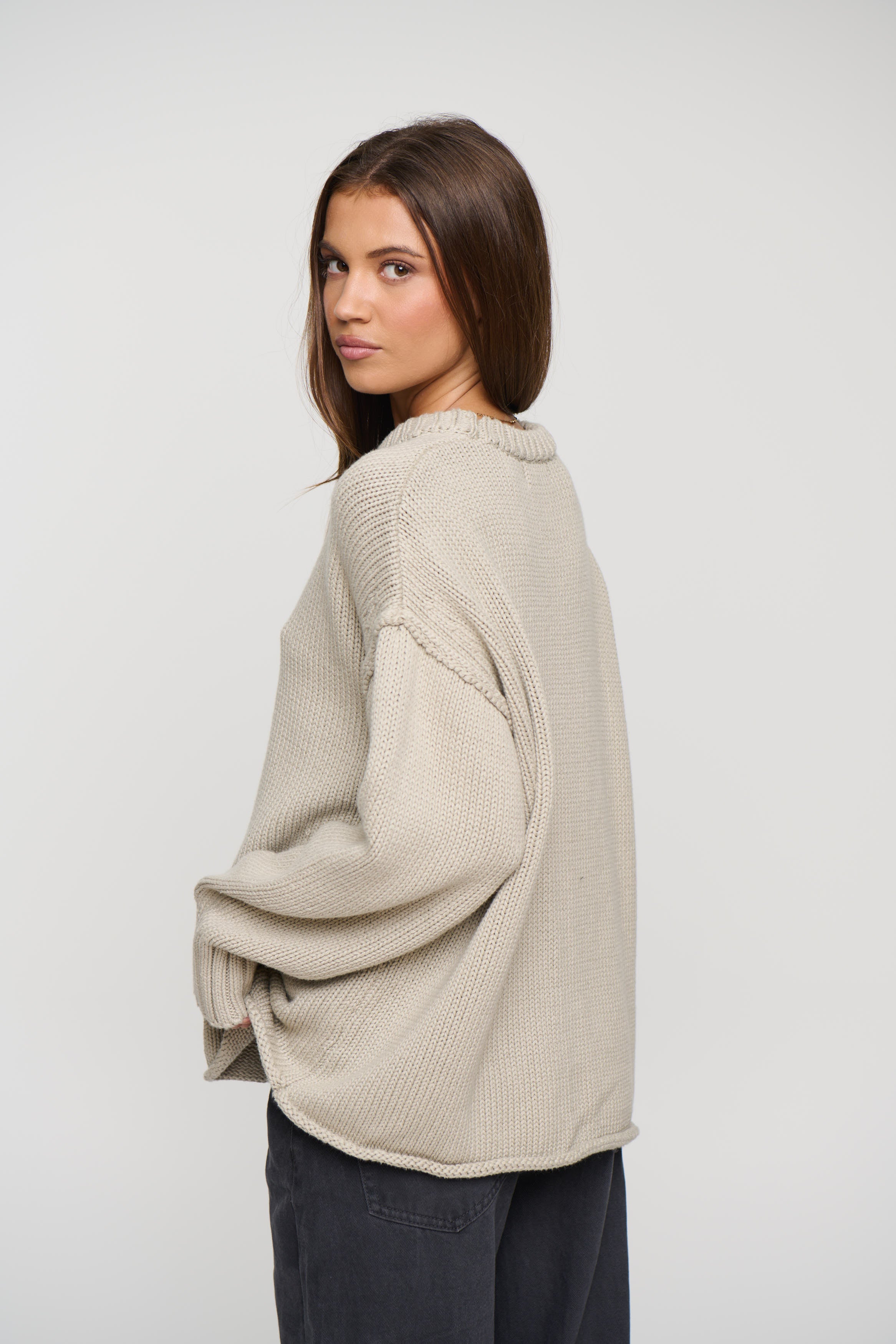 Nikova Knit Jumper Light Grey
