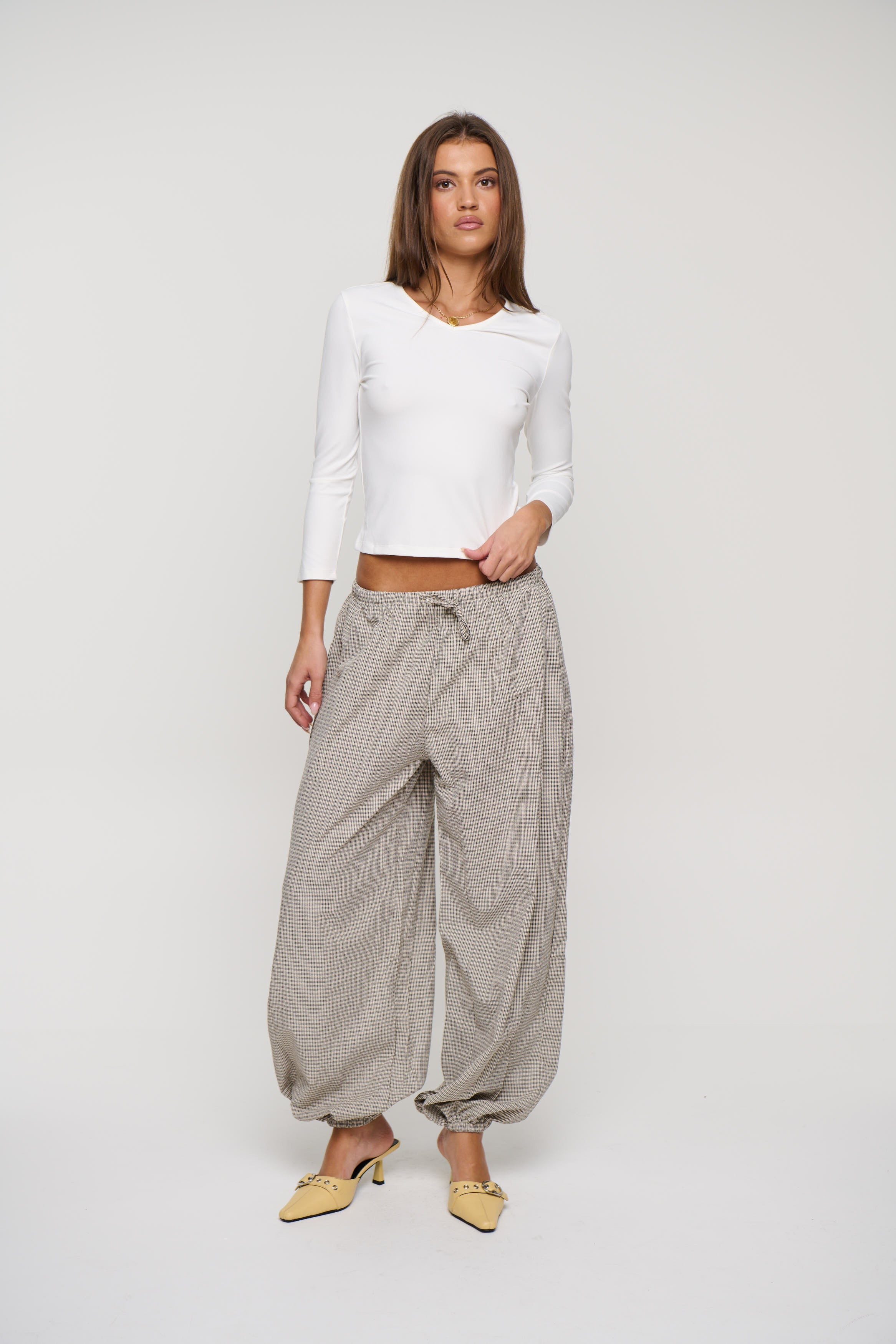 Viktoria 3/4 Sleeve Top White