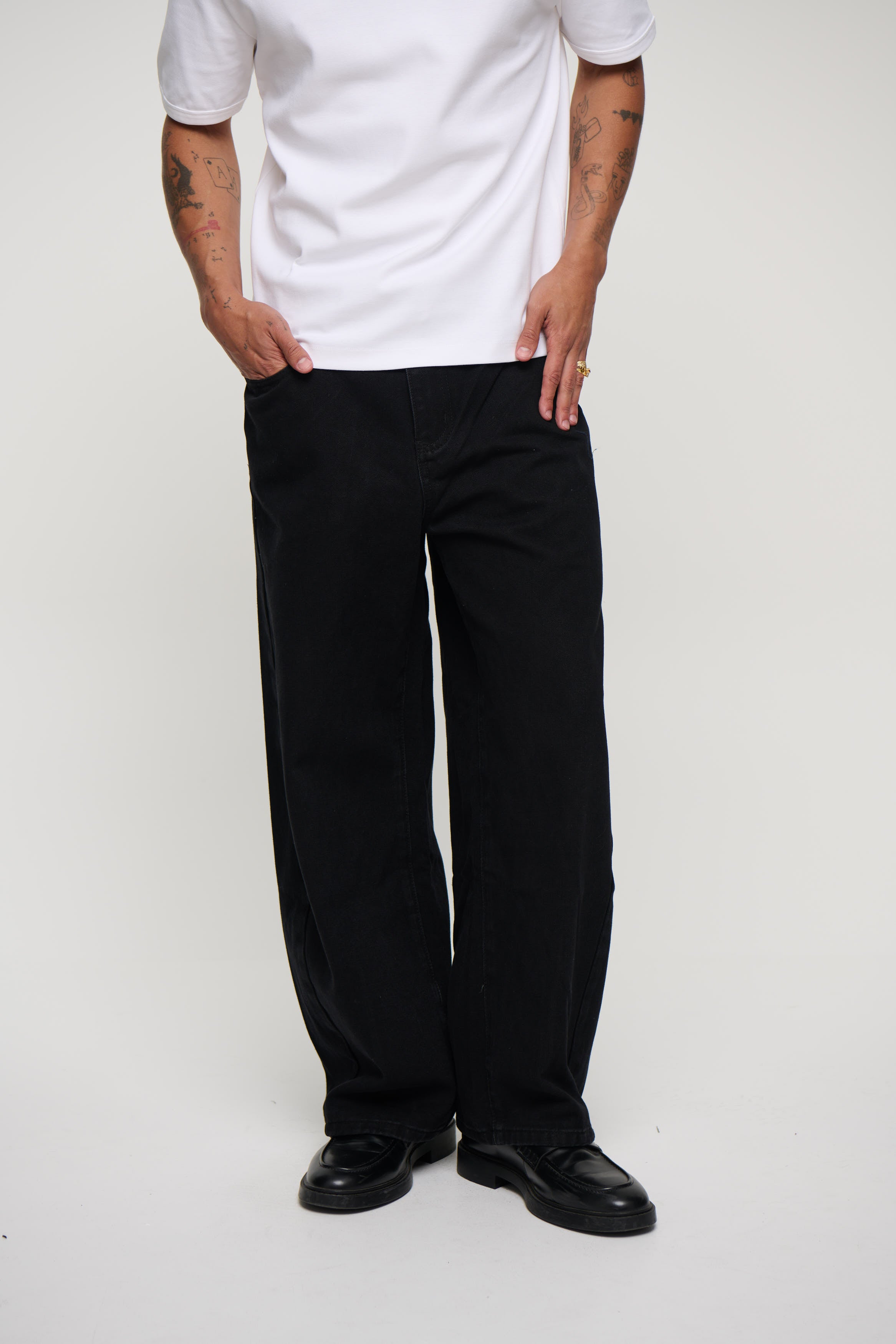 Kyle Wide Denim Black