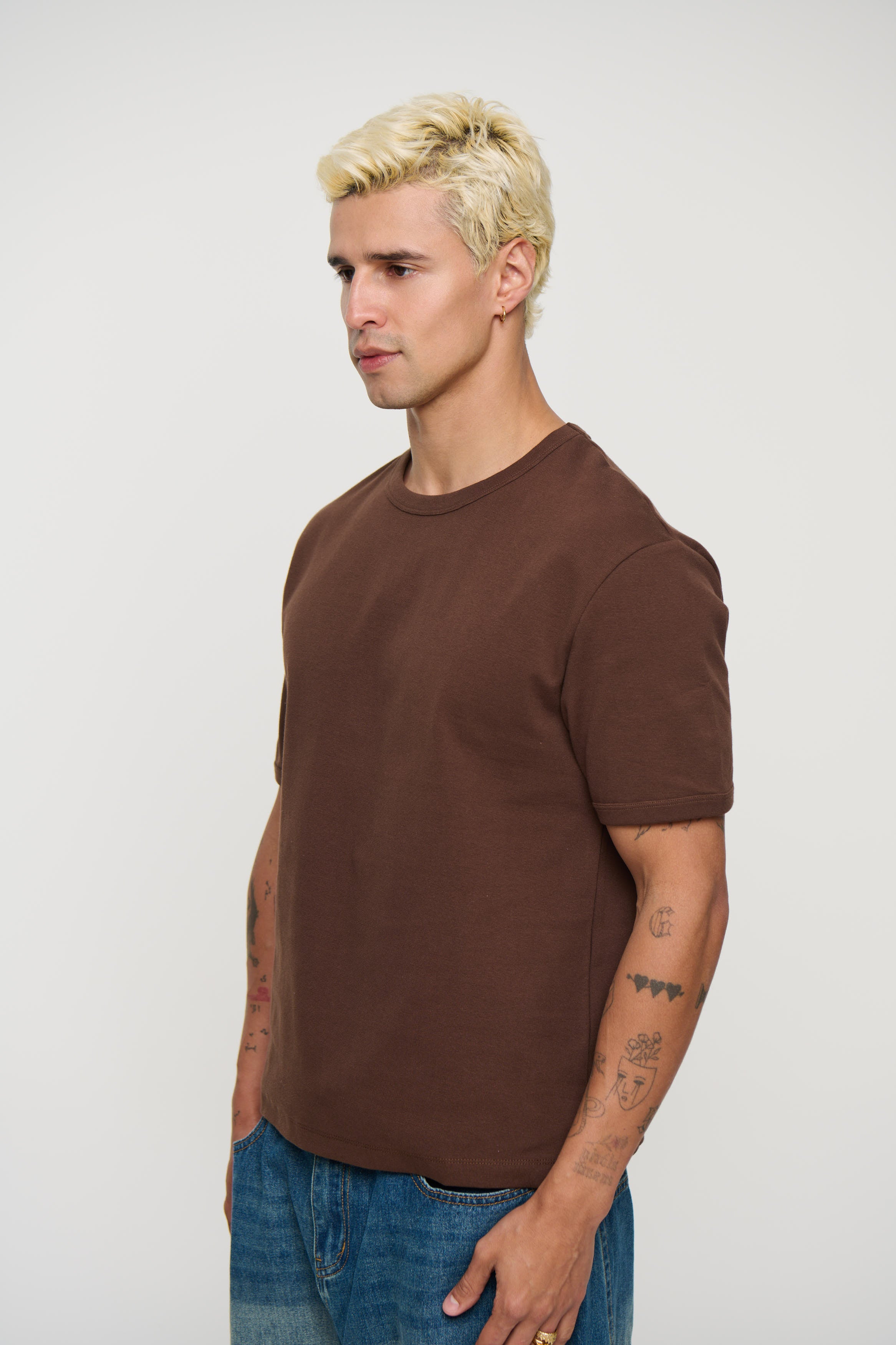 Charlie Ringer Tee Plain Chocolate