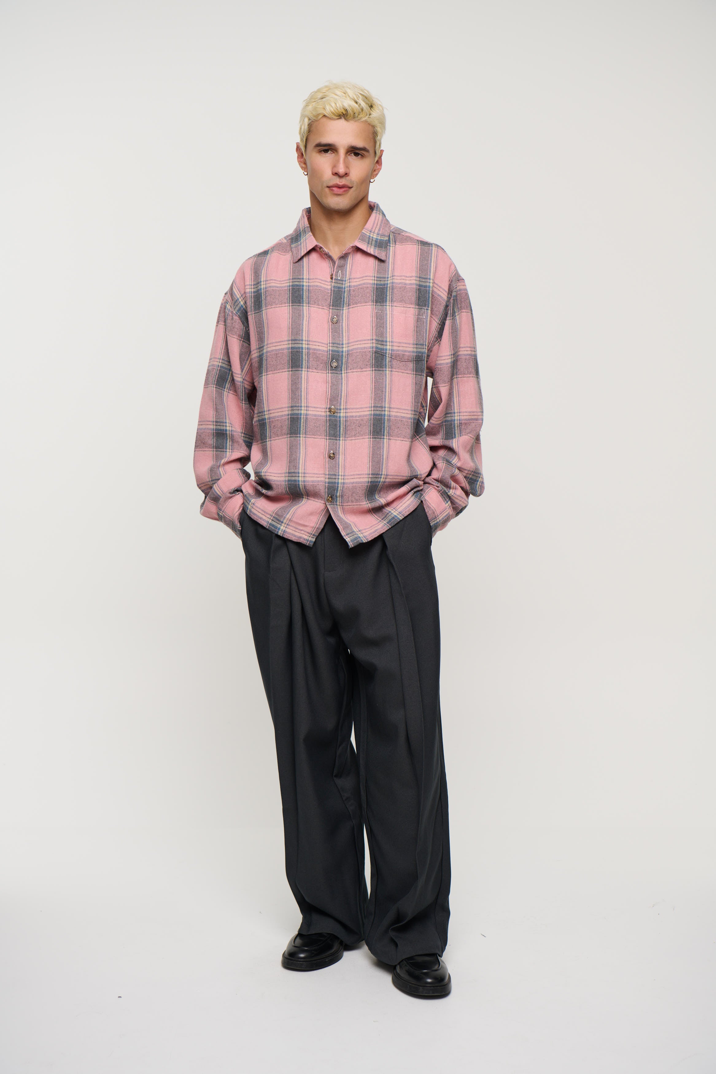 Brooklyn Check Shirt Salmon