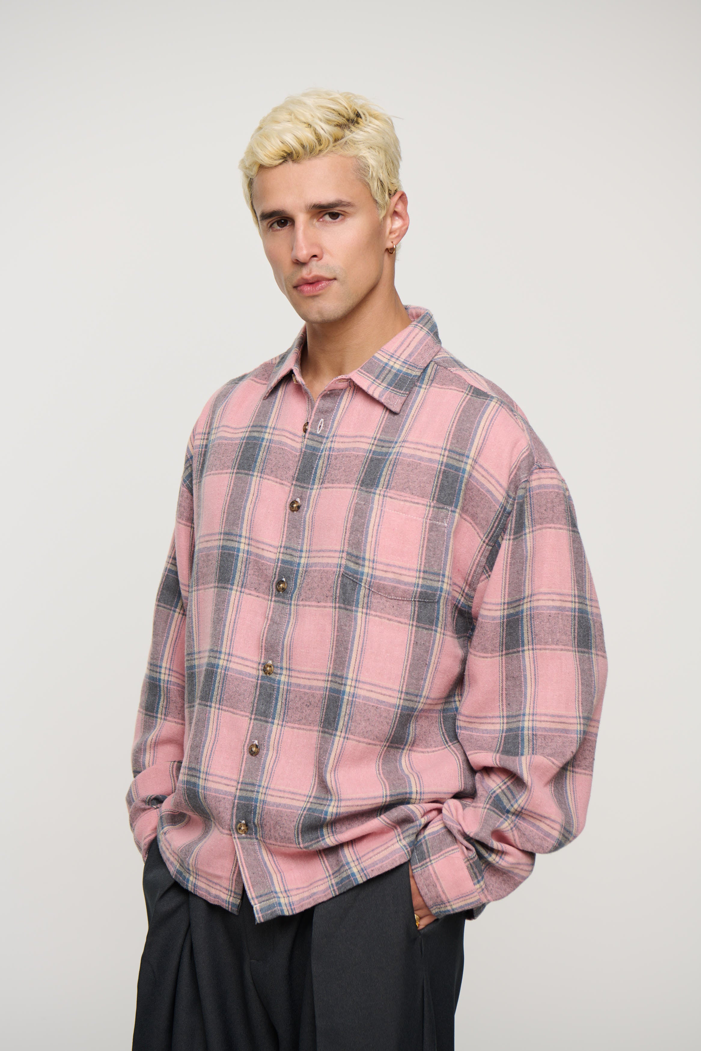 Brooklyn Check Shirt Salmon